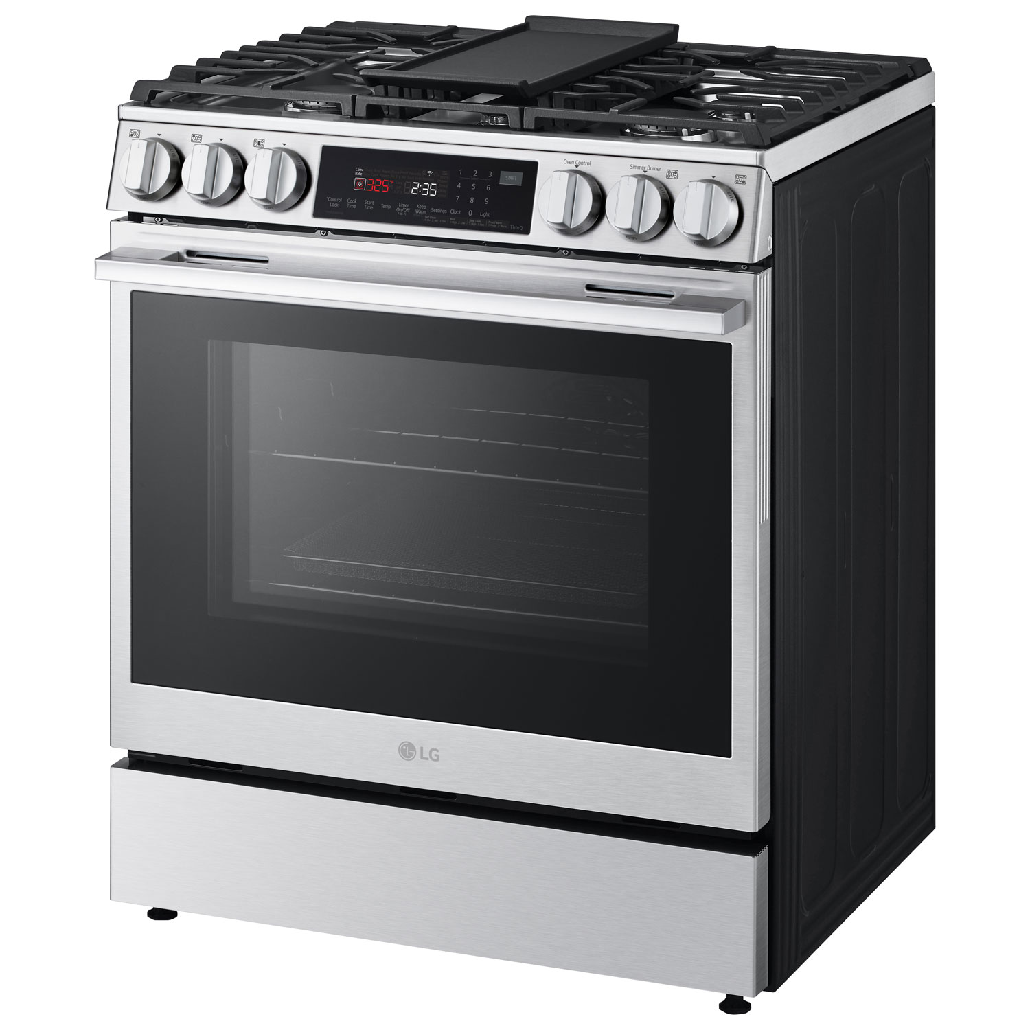 LG 30" 6.3 Cu. Ft. True Convection 5-Burner Slide-In Gas Range - Stainless Steel