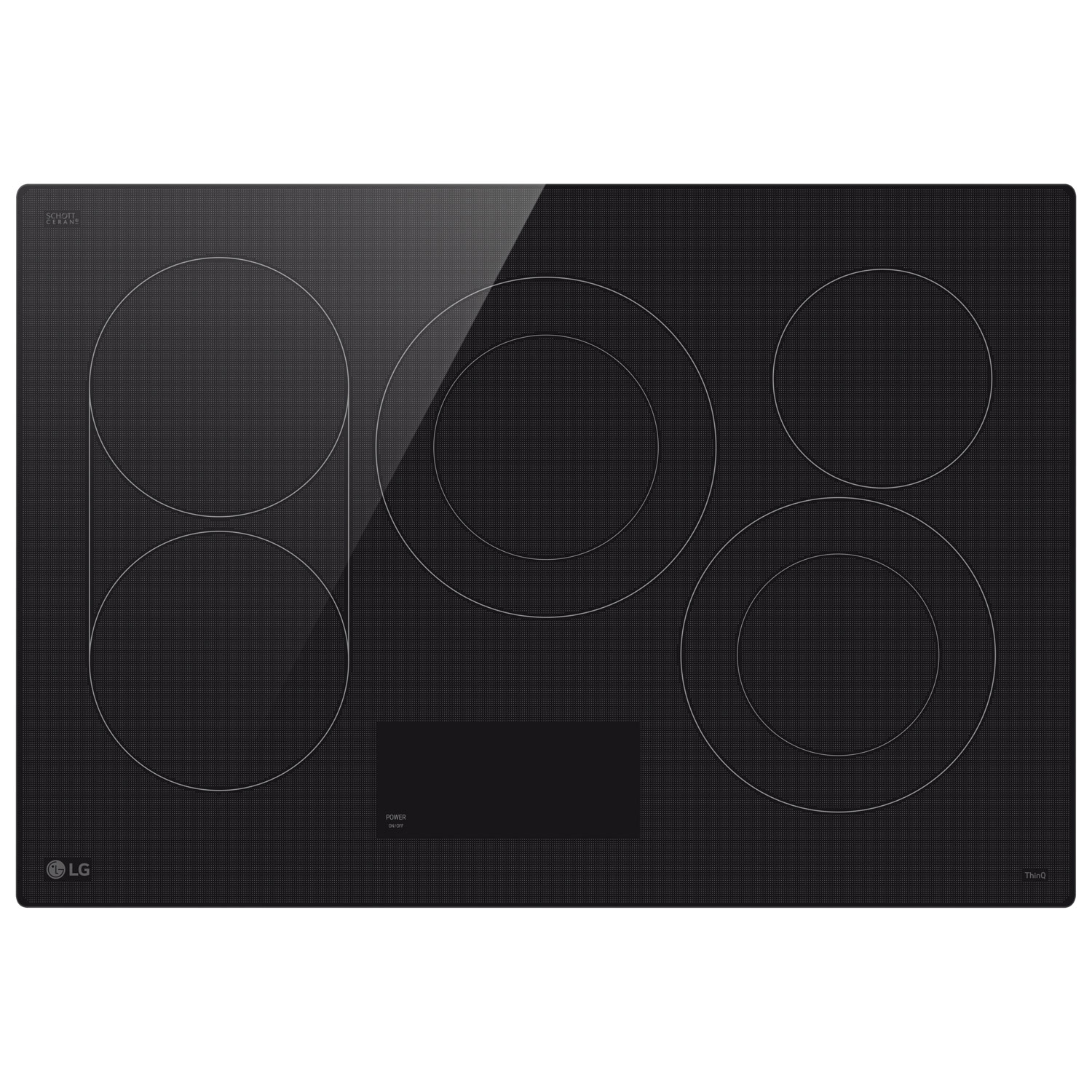 LG ThinQ 30" 5-Element Electric Cooktop - Black Ceramic