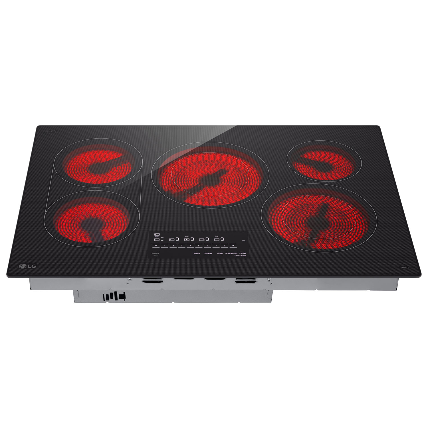 LG ThinQ 30" 5-Element Electric Cooktop - Black Ceramic