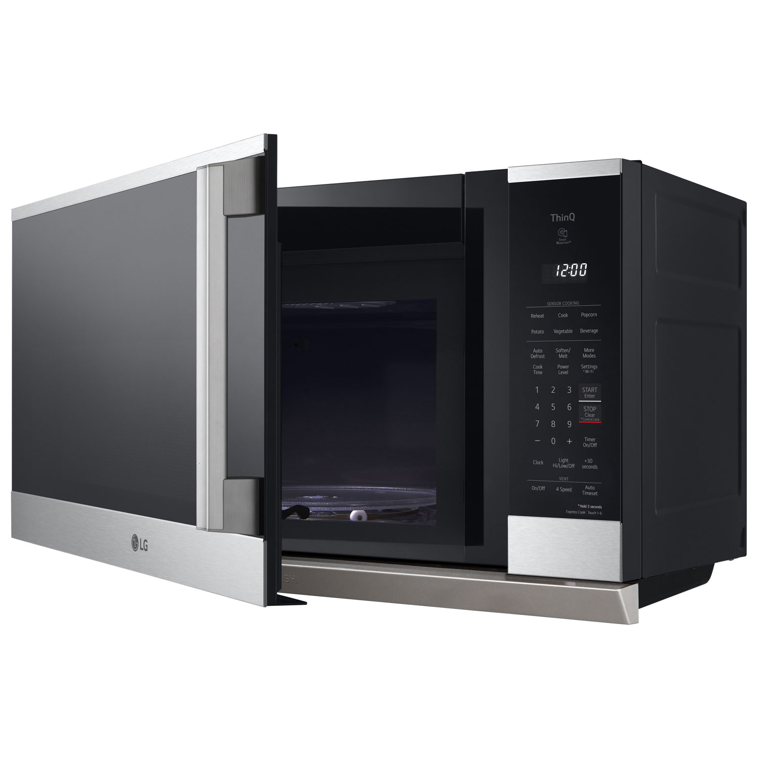 LG ThinQ Over-The-Range Microwave - 2.1 Cu. Ft. - Stainless Steel