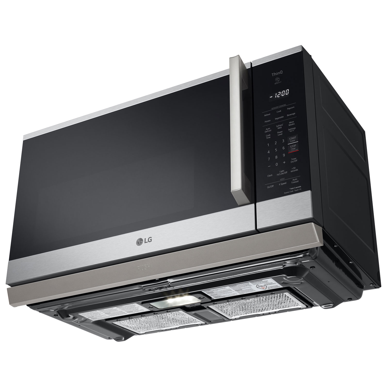 LG ThinQ Over-The-Range Microwave - 2.1 Cu. Ft. - Stainless Steel