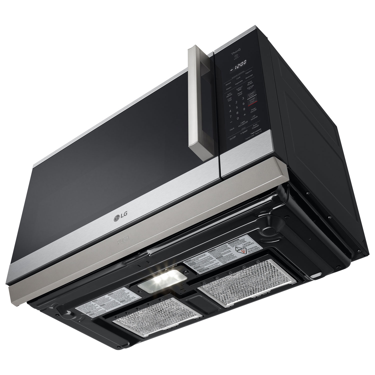 LG ThinQ Over-The-Range Microwave - 2.1 Cu. Ft. - Stainless Steel