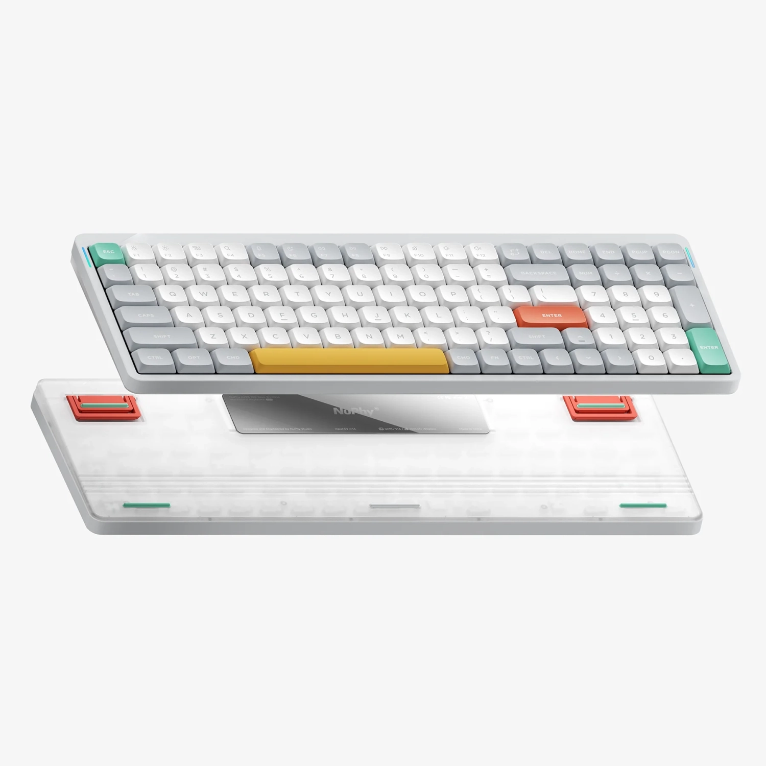 NuPhy Air96 V2 RGB Low Profile Hotswap Wireless Mechanical Gaming Keyboard – 96% Layout, Wisteria Switches – Compatible with Windows,iOS,macOS and