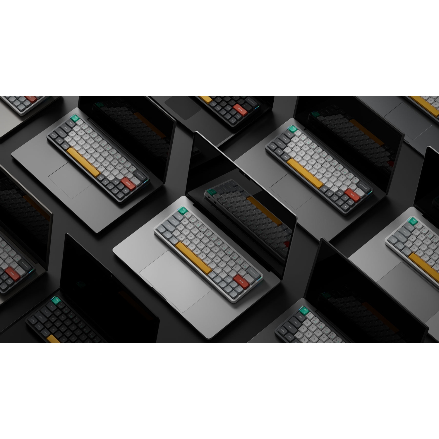 NuPhy Air60 V2 RGB Low Profile Hotswap Wireless Mechanical Gaming Keyboard – 60% Layout, Wisteria Switches – Compatible with Windows,iOS,macOS and