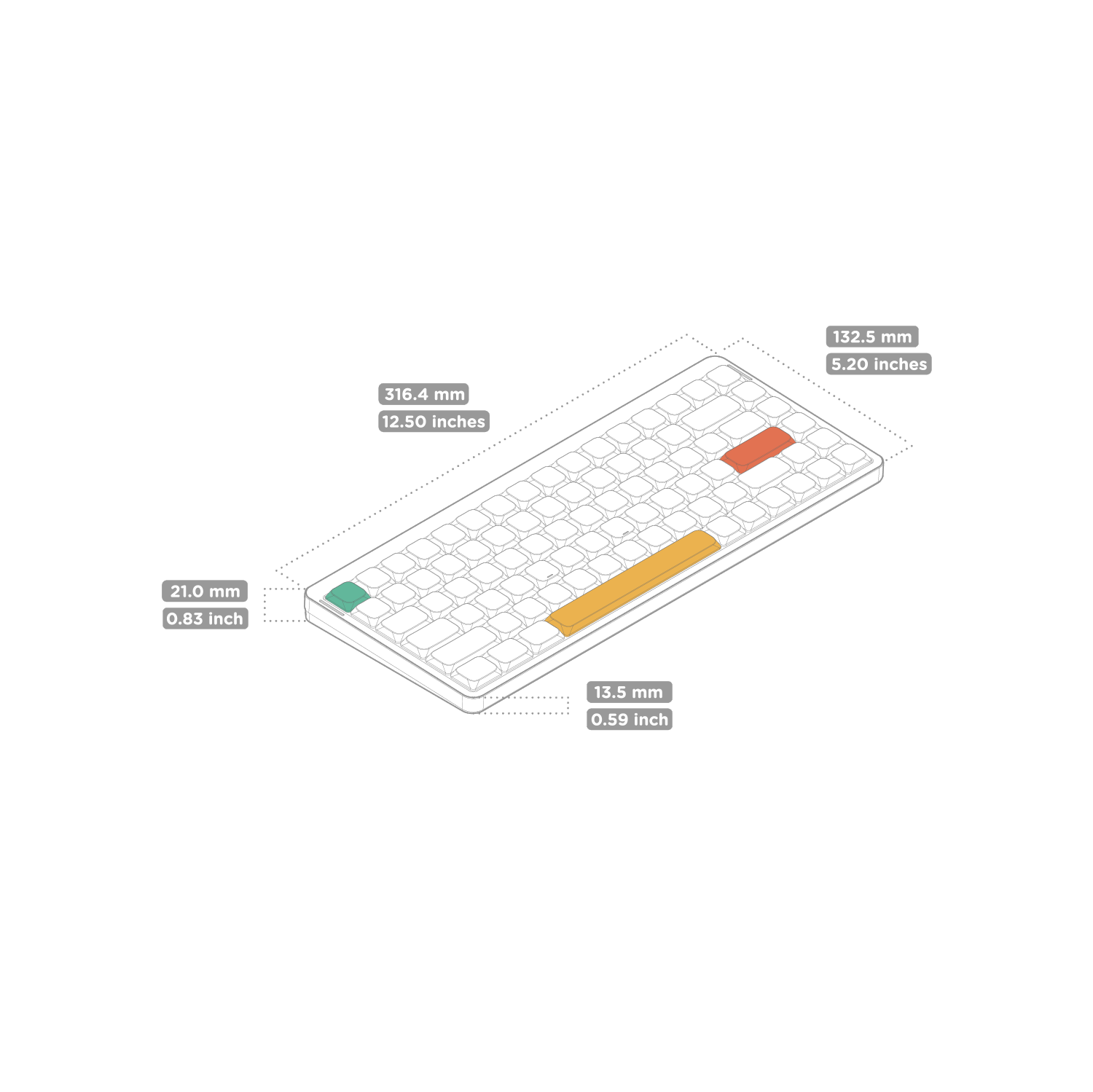 NuPhy Air75 V2 RGB Low Profile Hotswap Wireless Mechanical Gaming Keyboard – 75% Layout, Moss Switches – Compatible with Windows,iOS,macOS and more,