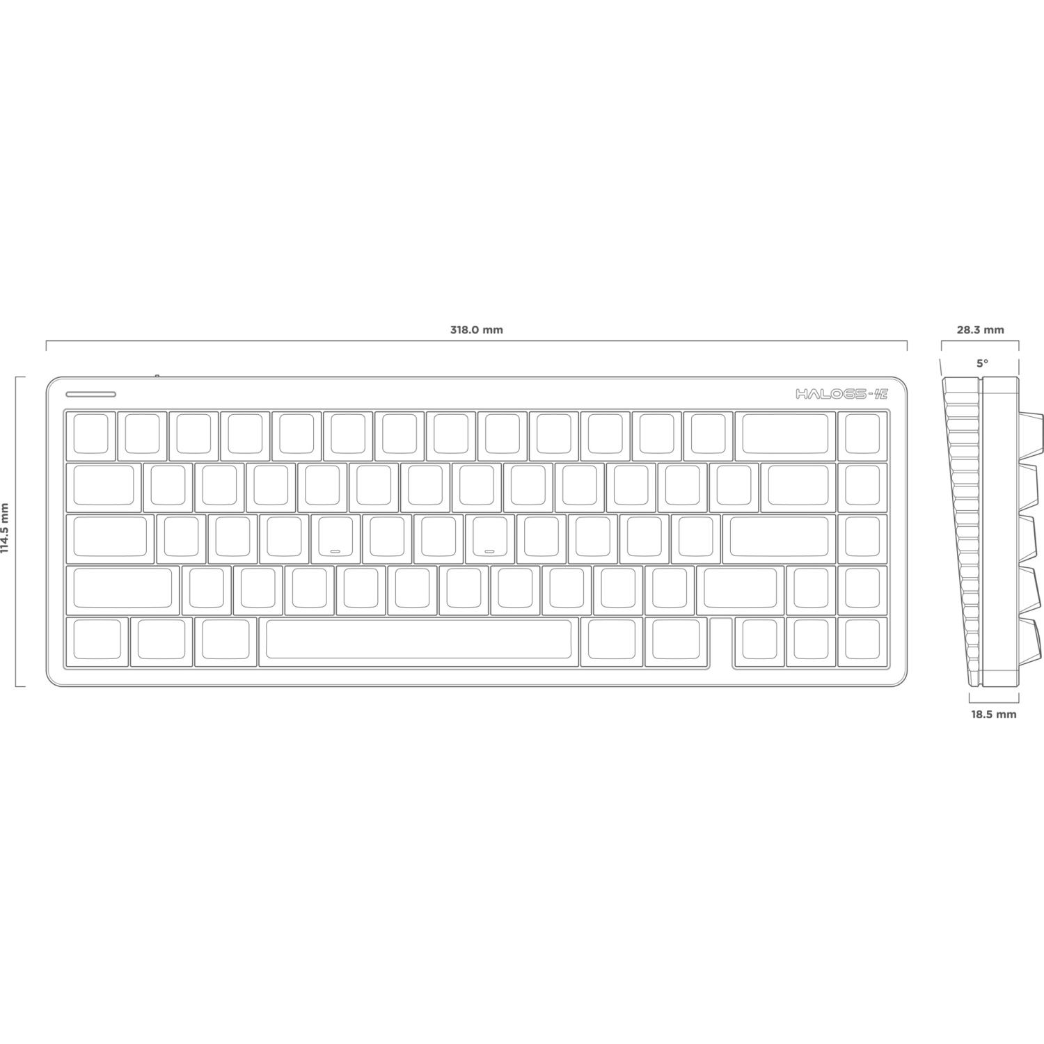 NuPhy Halo65 HE RGB Low Profile Hotswap Wired Mechanical Gaming Keyboard – 65% Layout , Magnetic Jade PRO Switches – Compatible with