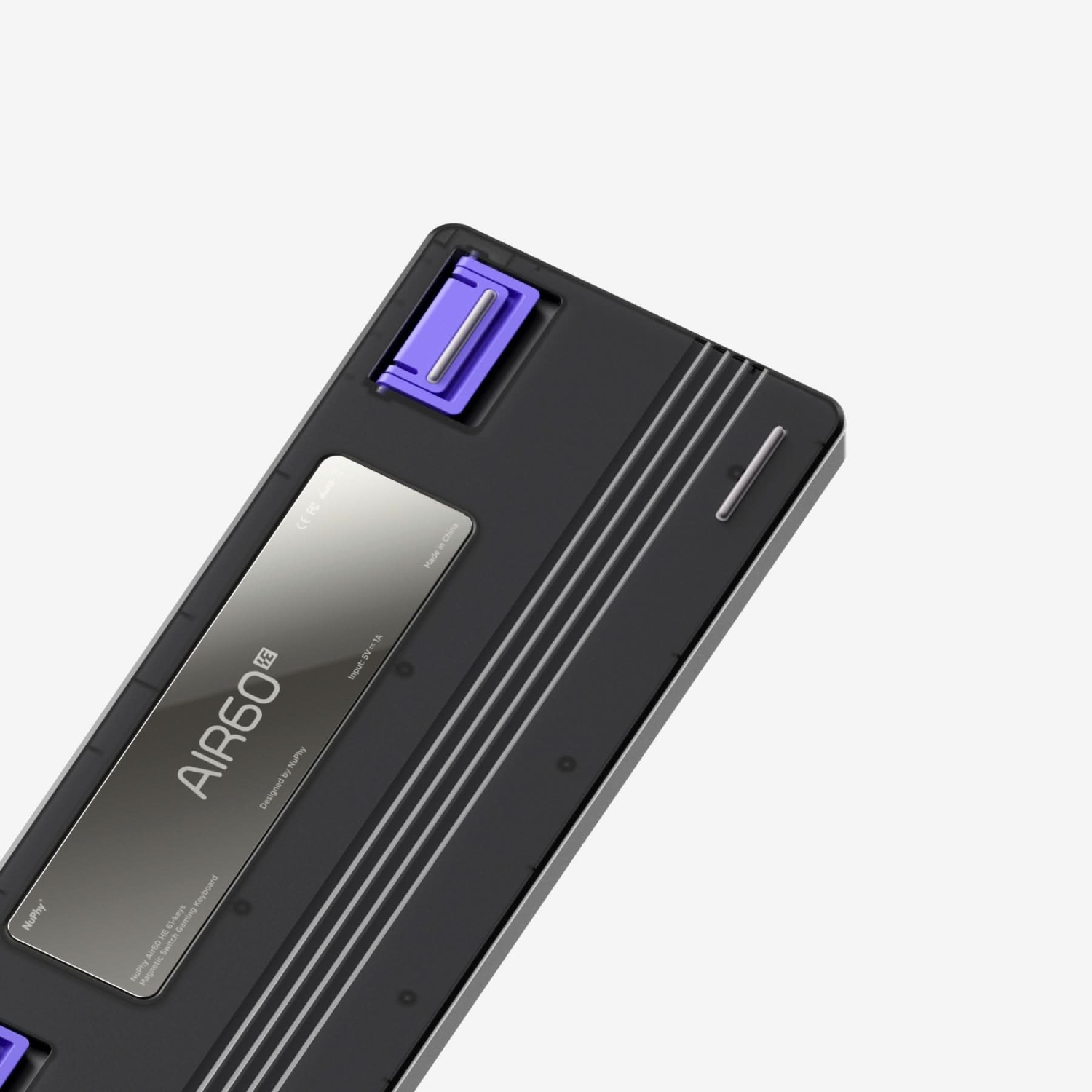 NuPhy Air60 HE RGB Low Profile Hotswap Wired Mechanical Gaming Keyboard – 60% Layout , Magnetic Jade Switches – Compatible with Windows,iOS,macOS and