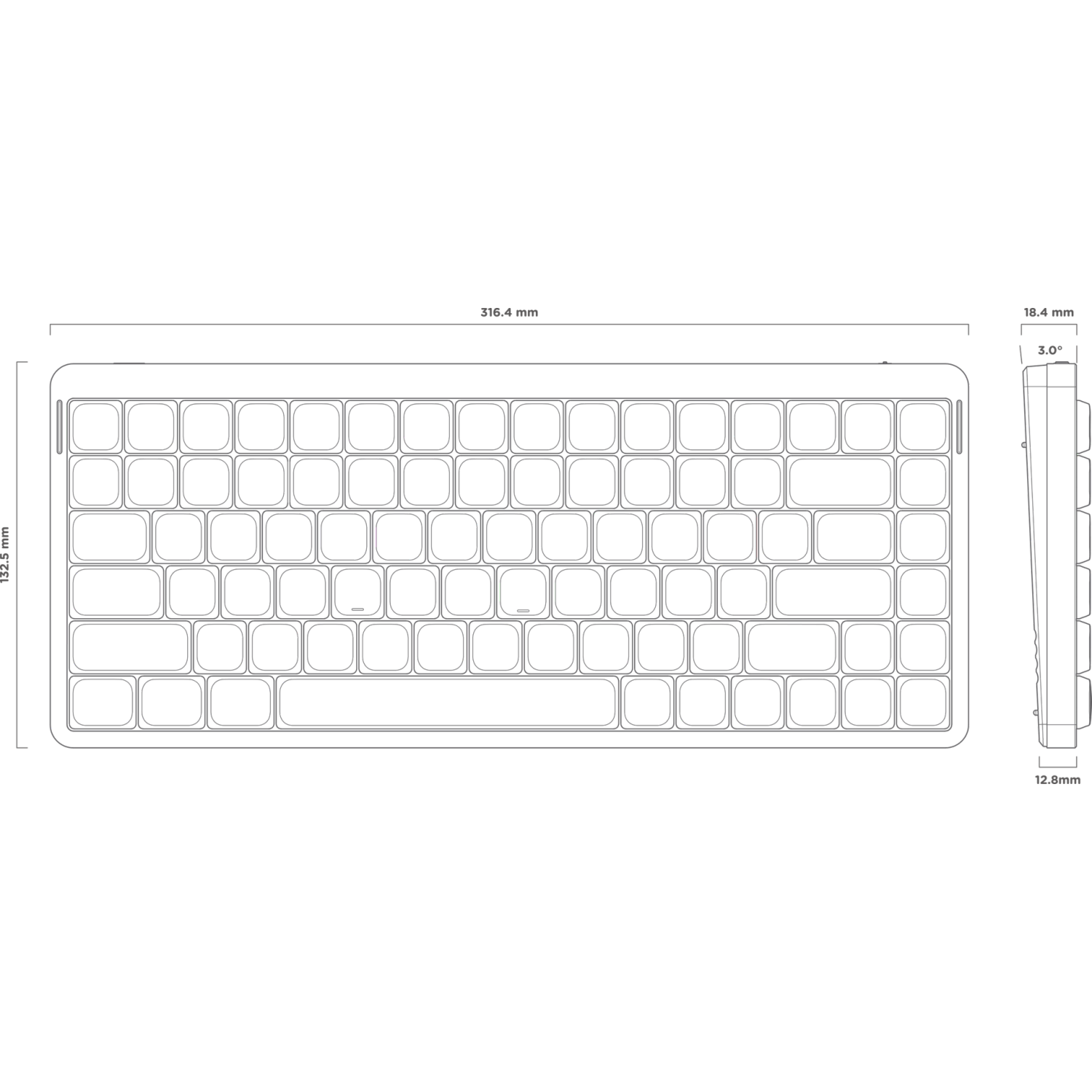 NuPhy Air75 HE RGB Low Profile Hotswap Wired Mechanical Gaming Keyboard – 75% Layout , Magnetic Jade Switches – Compatible with Windows,iOS,macOS and