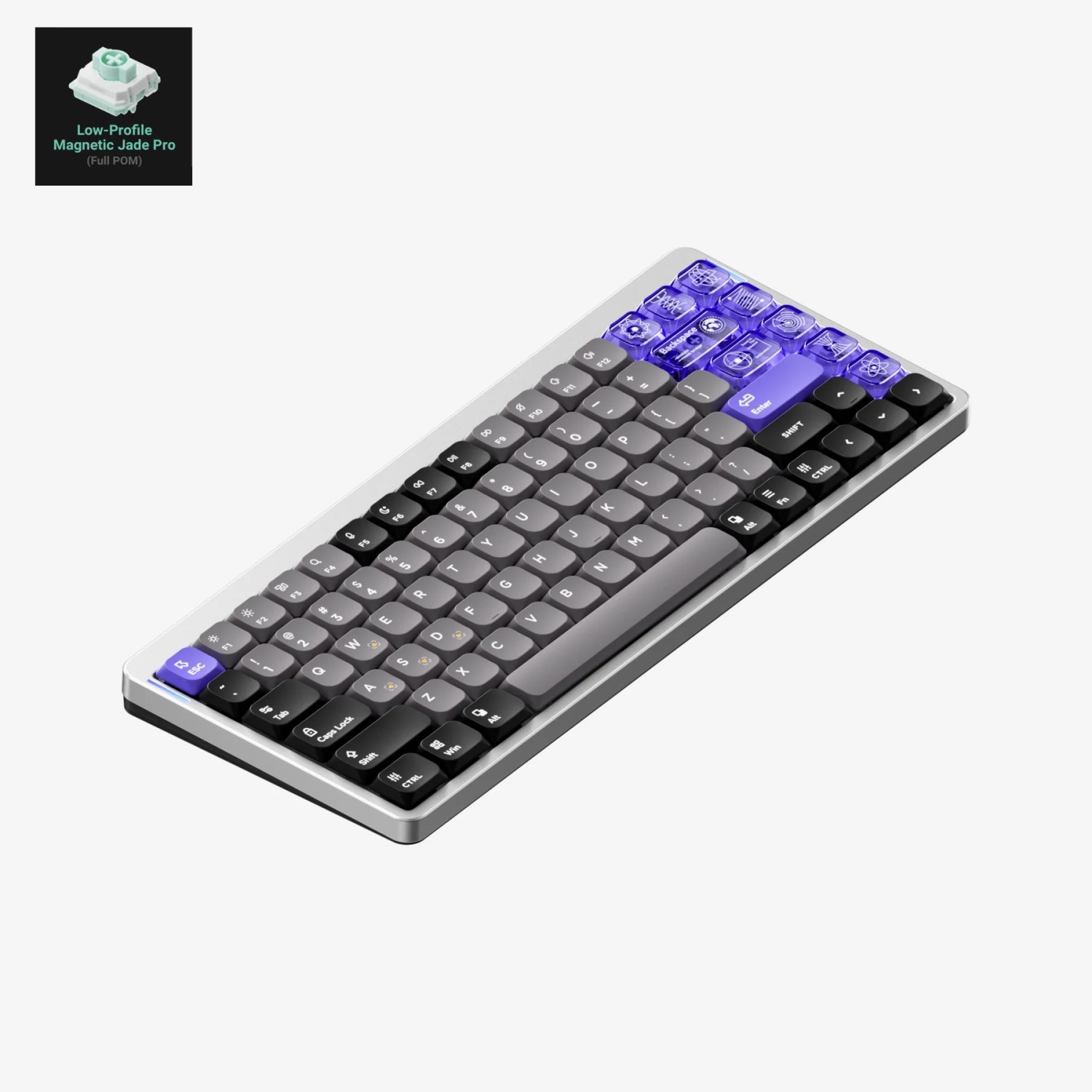 NuPhy Air75 HE RGB Low Profile Hotswap Wired Mechanical Gaming Keyboard – 75% Layout , Magnetic Jade PRO Switches – Compatible with Windows,iOS,macOS