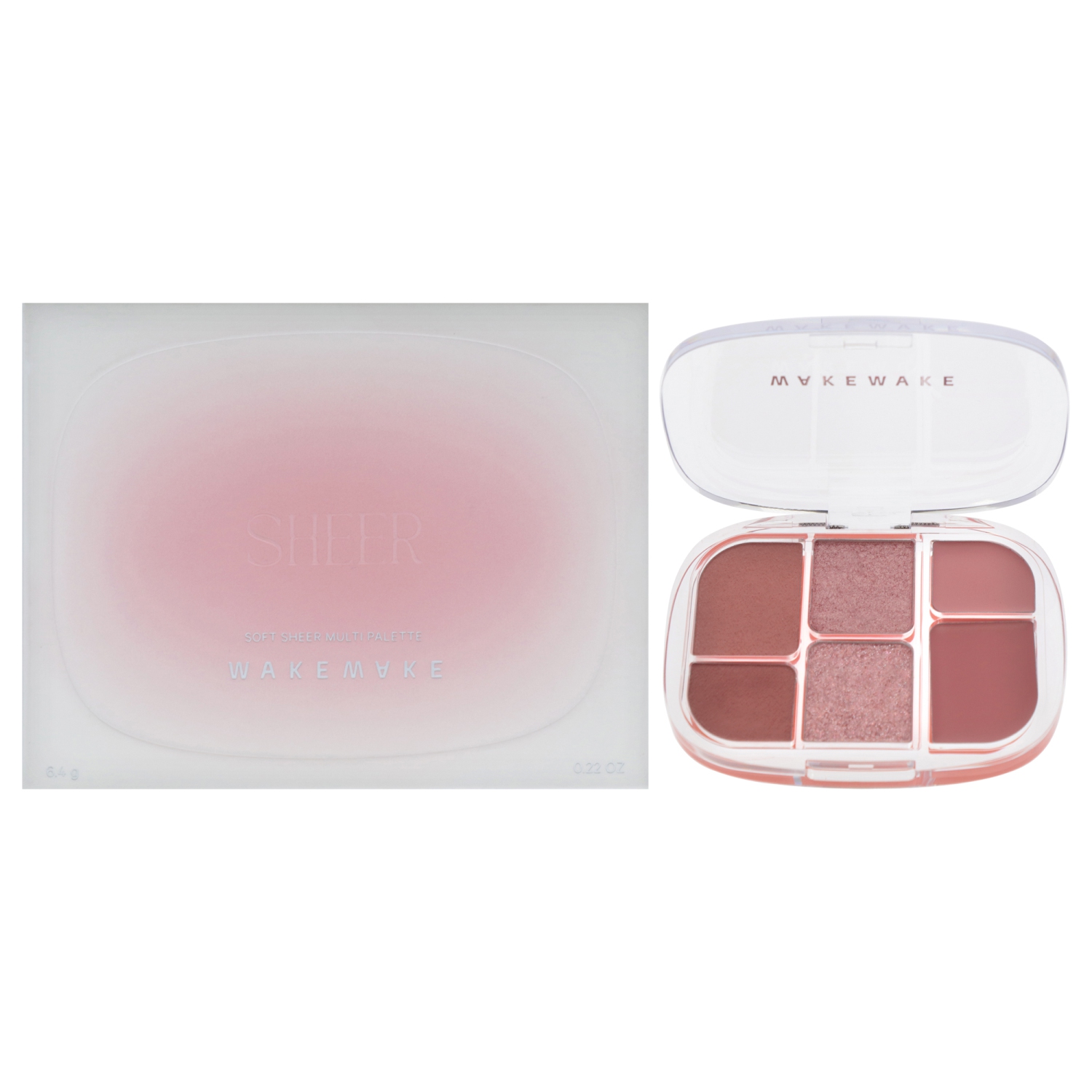 Soft Sheer Multi Palette - 02 Lasy Rose by Wakemake for Women - 0.22 oz Makeup