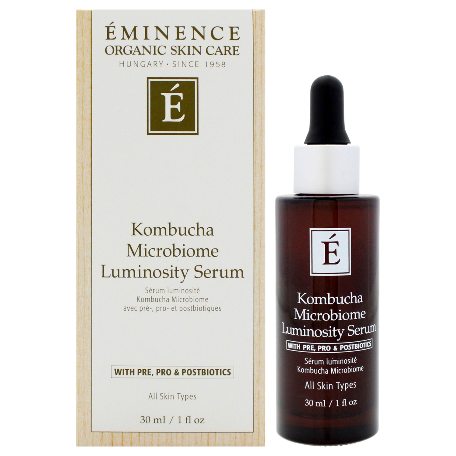 Kombucha Microbiome Luminosité Sérum par Eminence pour Unisexe - 1&nbsp;oz Sérum
