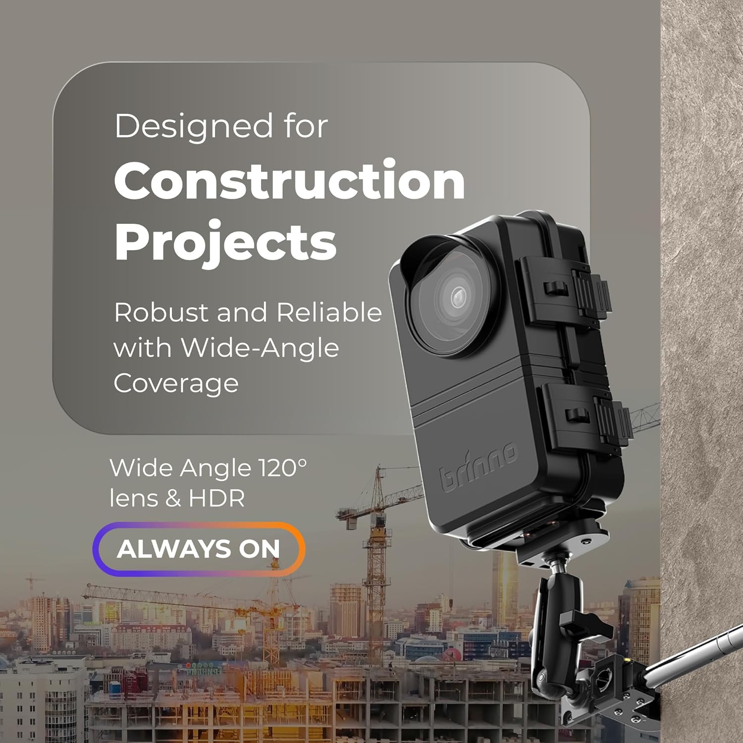 Brinno BCC5000 4K WiFi Time Lapse Camera Bundle - Advanced Imaging Sensor, HDR, IP65 Housing, Mobile App, Long-Life Rechargeable Power, Bluetooth,