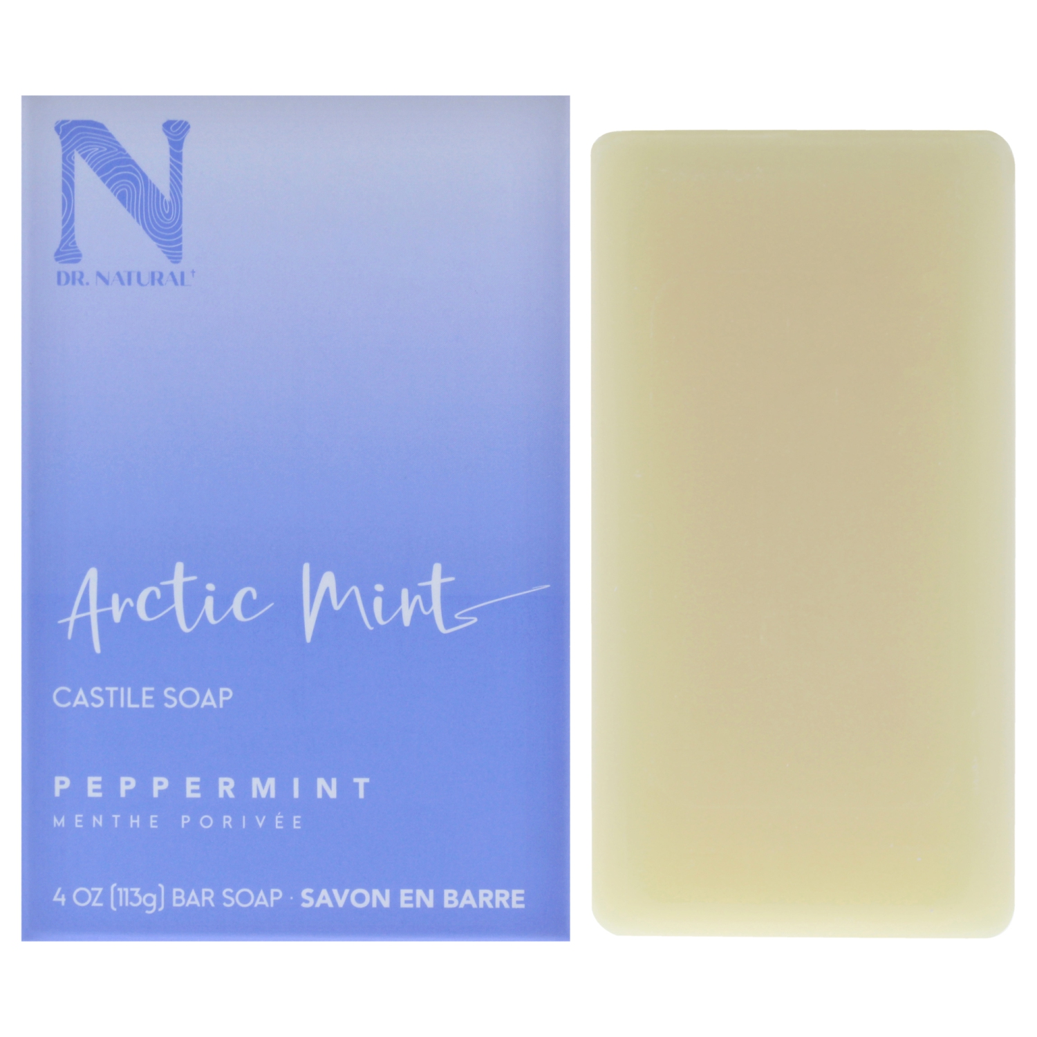 Castile Bar Soap - Arctic Mint by Dr. Natural for Unisex - 4 oz Soap