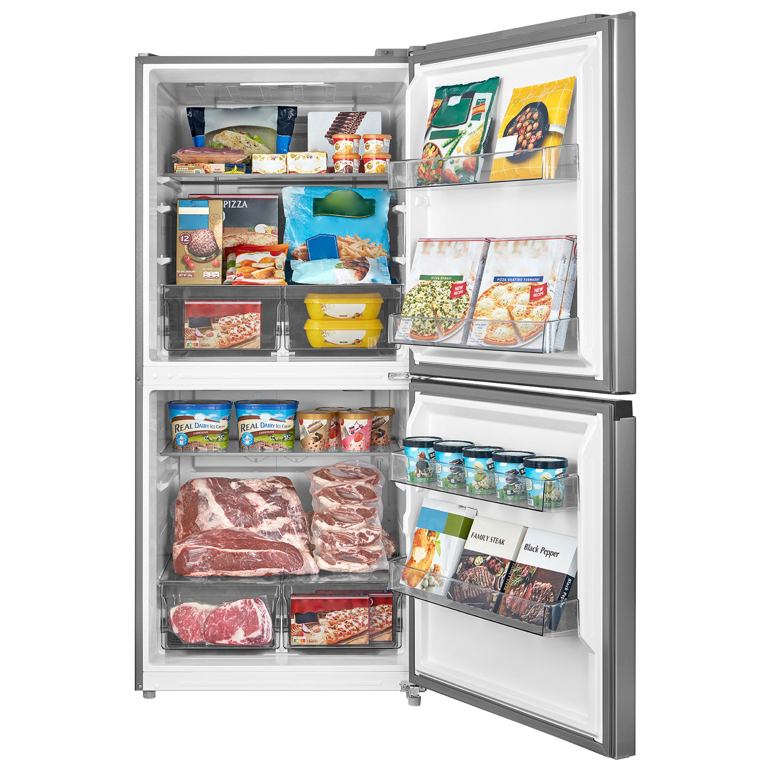 Midea 30" 20 Cu. Ft. 3-in-1 Convertible Fridge/Freezer - Stainless Steel