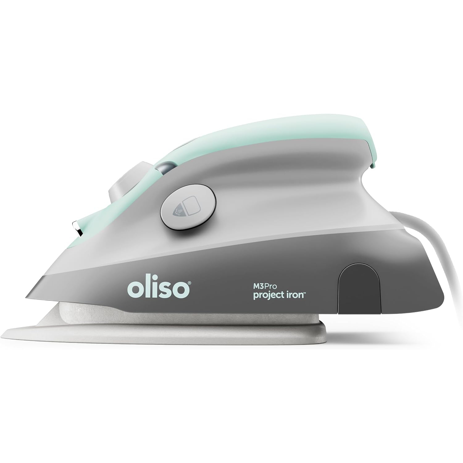 Oliso M3Pro Project Steam Iron with Solemate - 1000W, Ceramic Soleplate, Steam On Demand, Auto Shutoff, Dual Voltage, Aqua