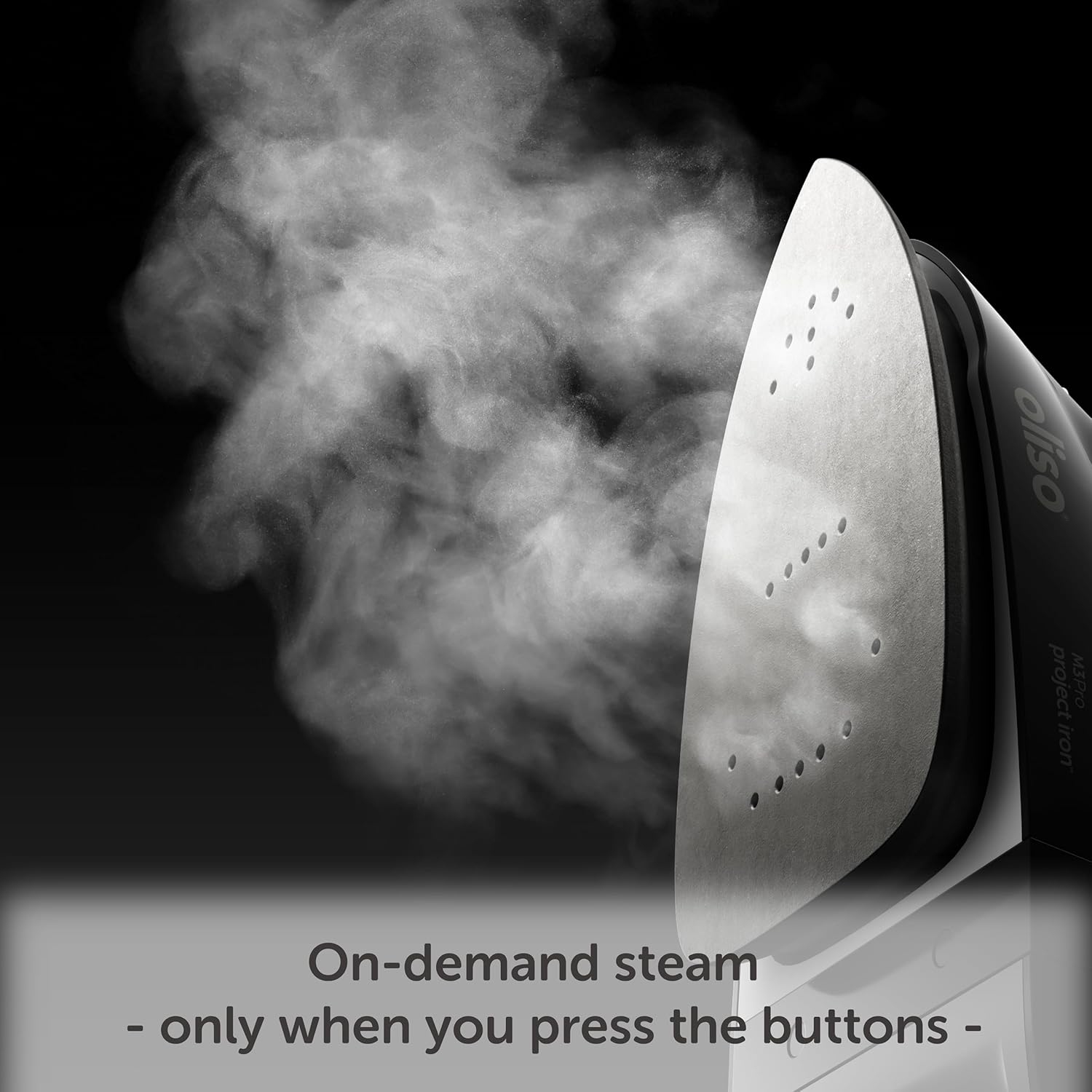 Oliso M3Pro Project Steam Iron with Solemate - 1000W, Ceramic Soleplate, Steam On Demand, Auto Shutoff, Dual Voltage, Aqua