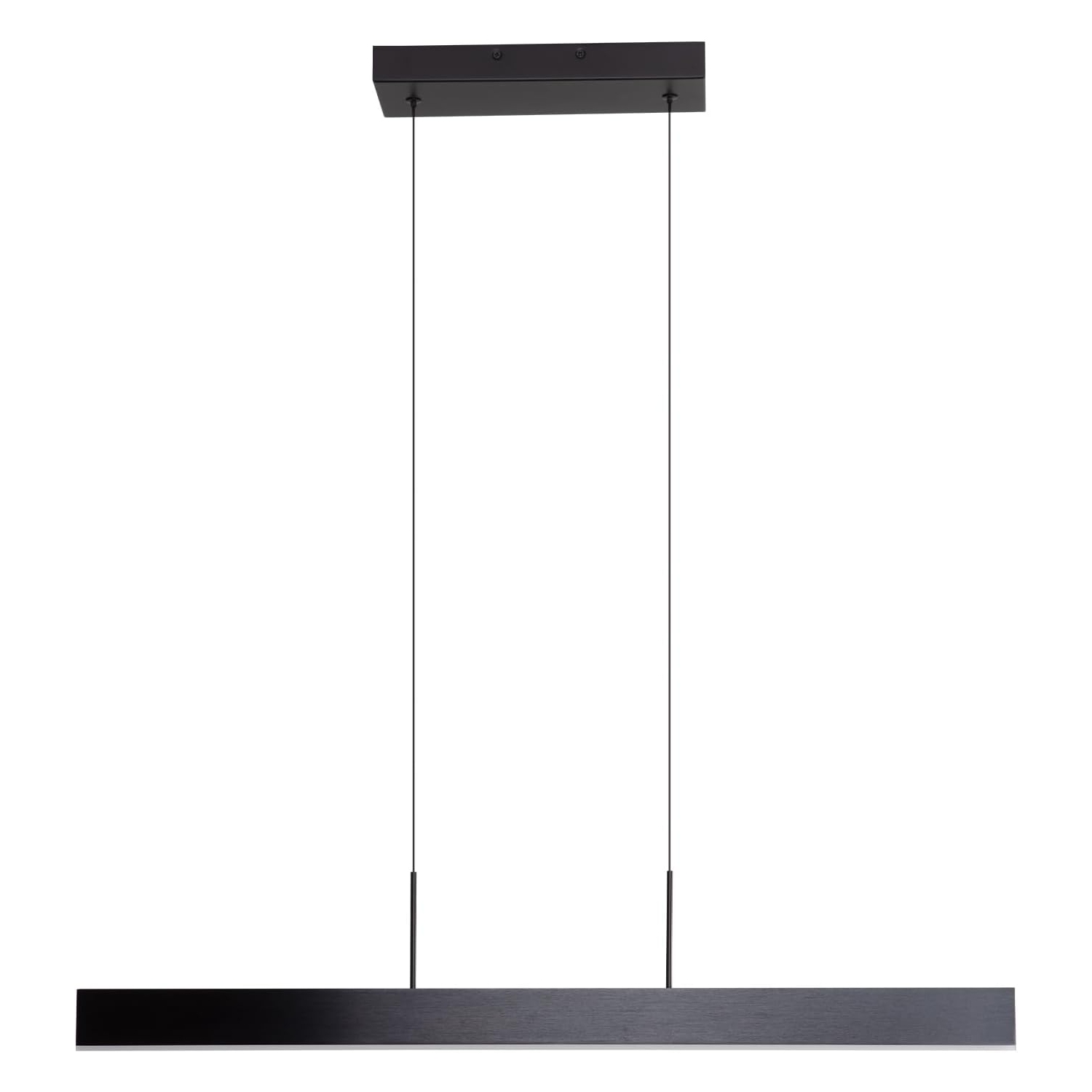 Linear LED Pendant Light Black, 31W Dimmable Dining Room Light Fixtures, Modern Ceiling Hanging Kitchen Island Lighting Fixtures, 35.4"L Linear