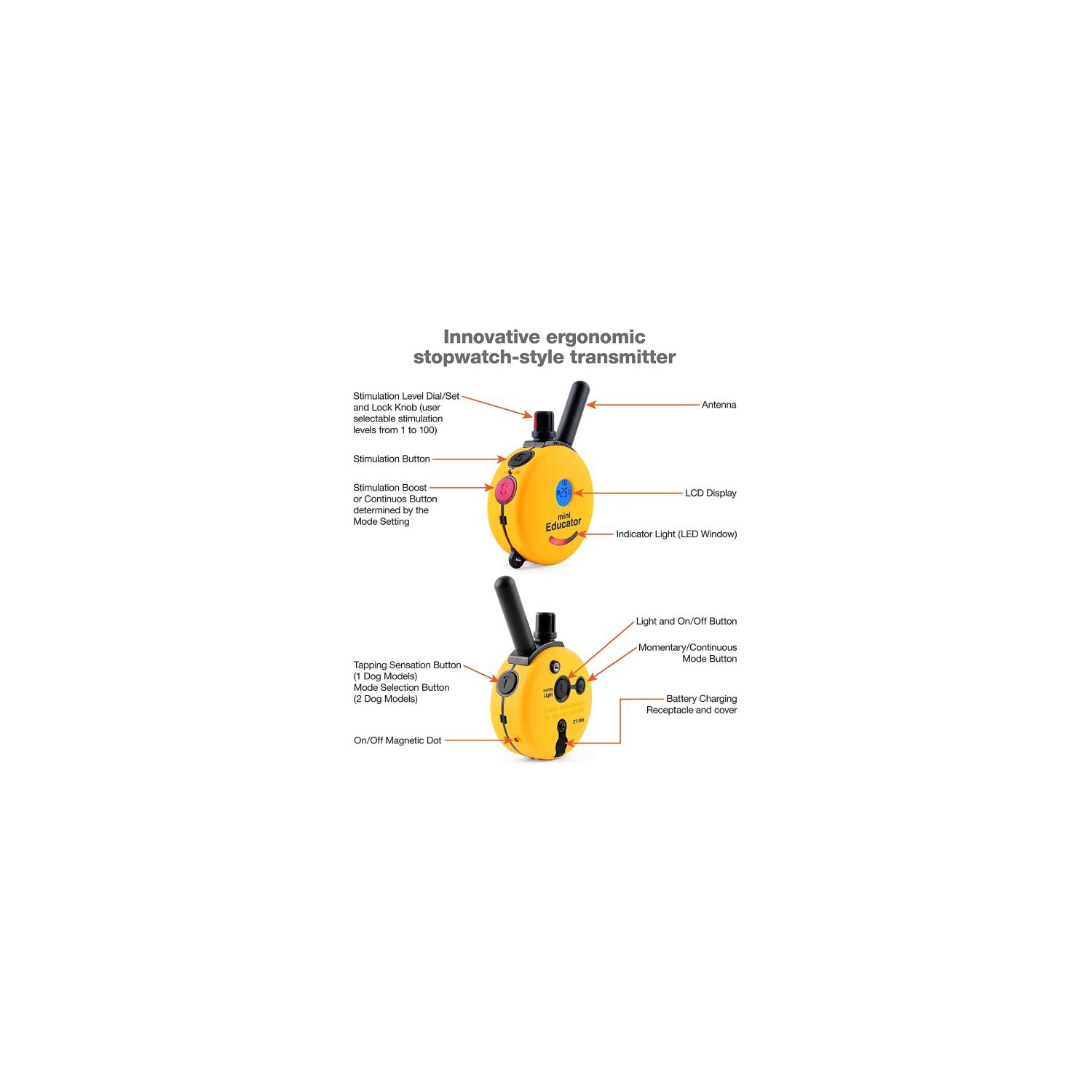 Ecollar Technologies ET300 Mini Educator - Yellow