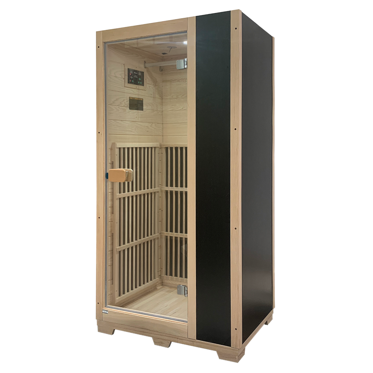 Blisspod | Vienne | Sauna à infrarouge lointain | FEM très faible en pruche canadienne | 72,8" H x 35,4" L x 25,6" P | 1 personne | Noir