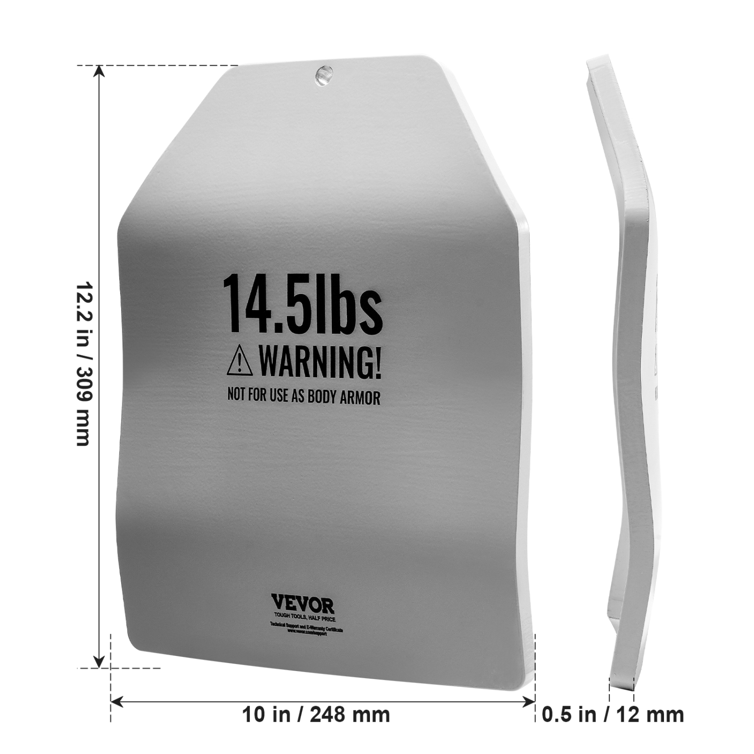 VEVOR 14.5 LB Curved Weight Vest Plates, Premium Steel Weighted plates, Contoured Ergonomic Fit – WODs, Additional Weight for Weight Vests, for