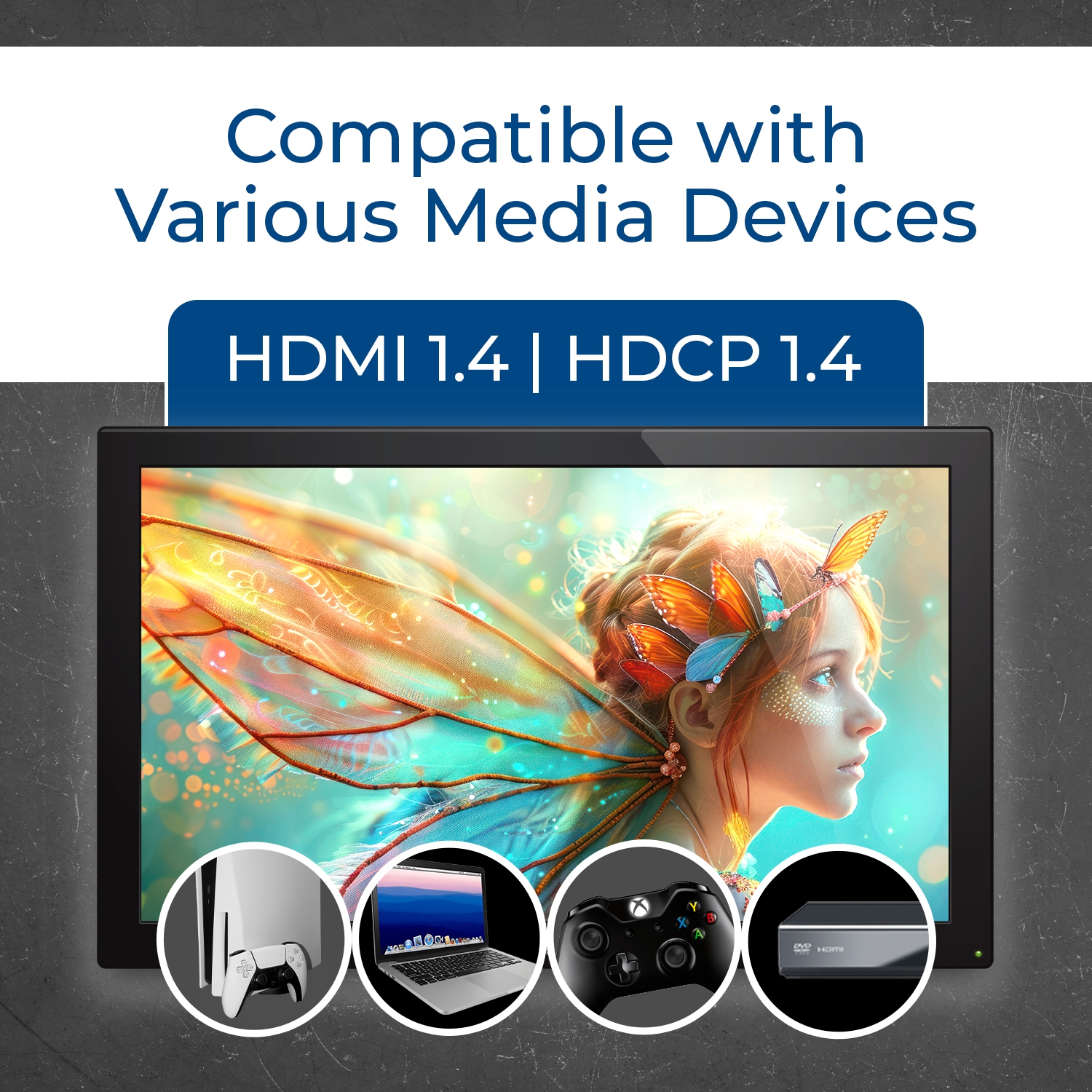 OREI – Répartiteur de prolongateur HDMI™ 1x4 1080p - 230&nbsp;pi (Cat6) HD14-EX132-K.