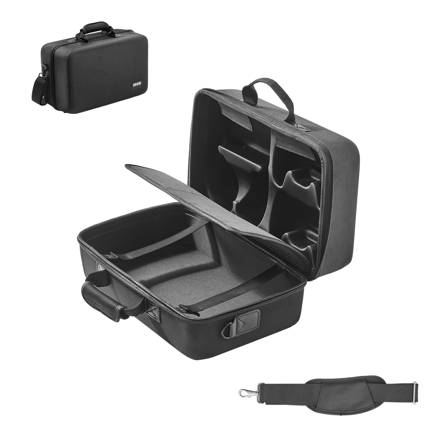 VEVOR PS5 Carrying Case, Travel Bag for Playstation 5 Slim Shockproof EVA, Soft Interior Lining & Padded Dividers for Extra Protection,Spacious