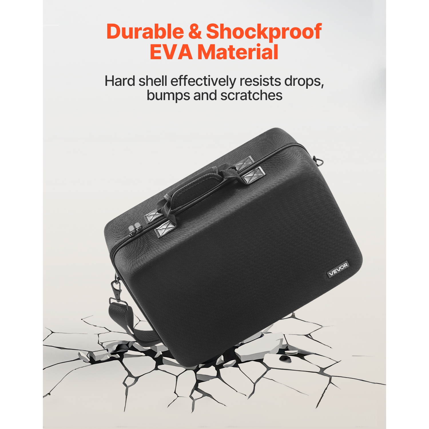 VEVOR PS5 Carrying Case, Travel Bag for Playstation 5 Slim Shockproof EVA, Soft Interior Lining & Padded Dividers for Extra Protection,Spacious