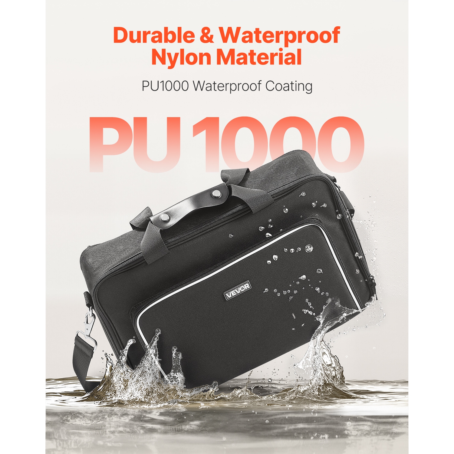 VEVOR PS5 Carrying Case, Travel Bag for Playstation 5 & PS5 Slim Waterproof Nylon, Soft Interior Lining & Padded Dividers for Extra Protection,