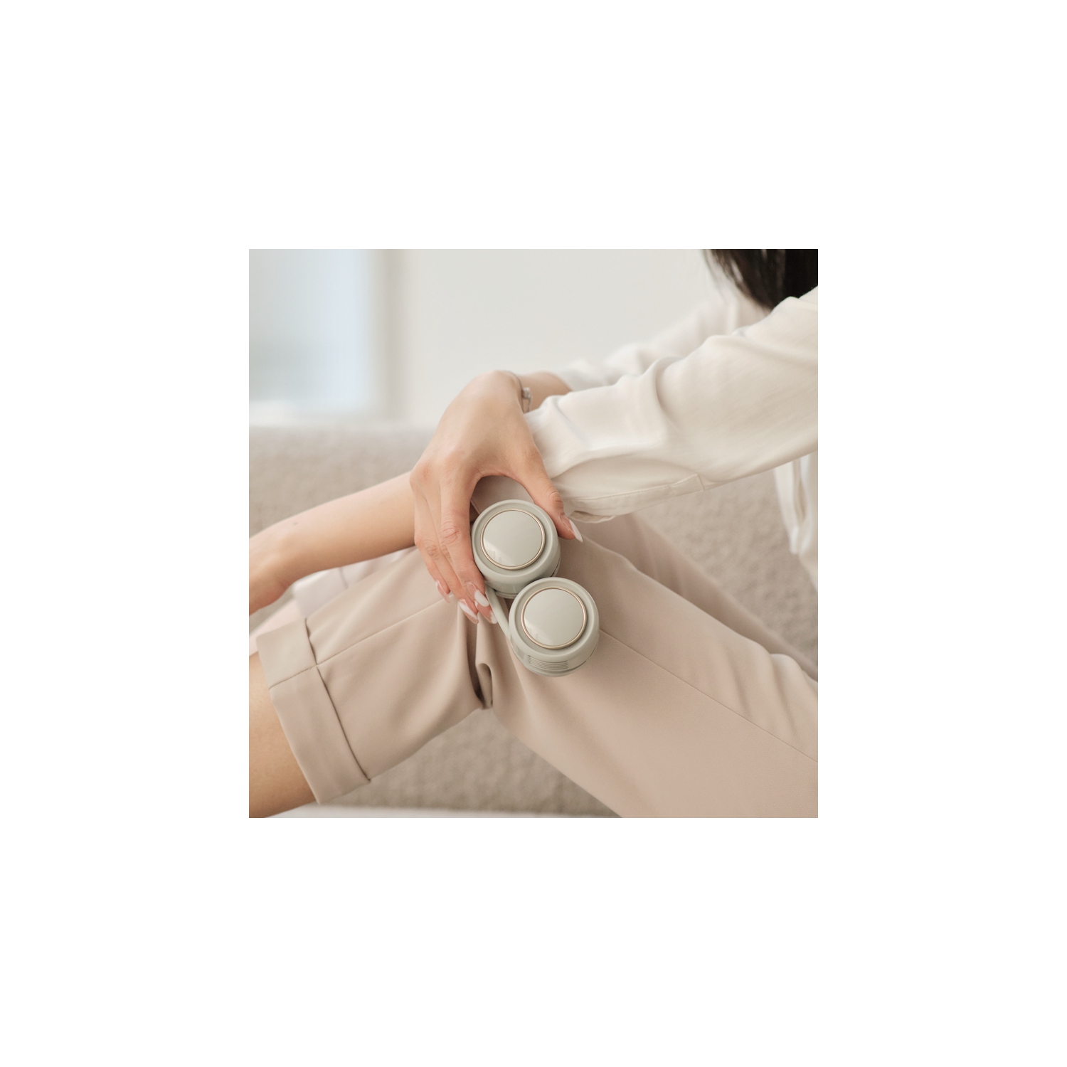 New high-value simple cooling artifact, lazy neck hanging outdoor portable small fan, neck cooler fan