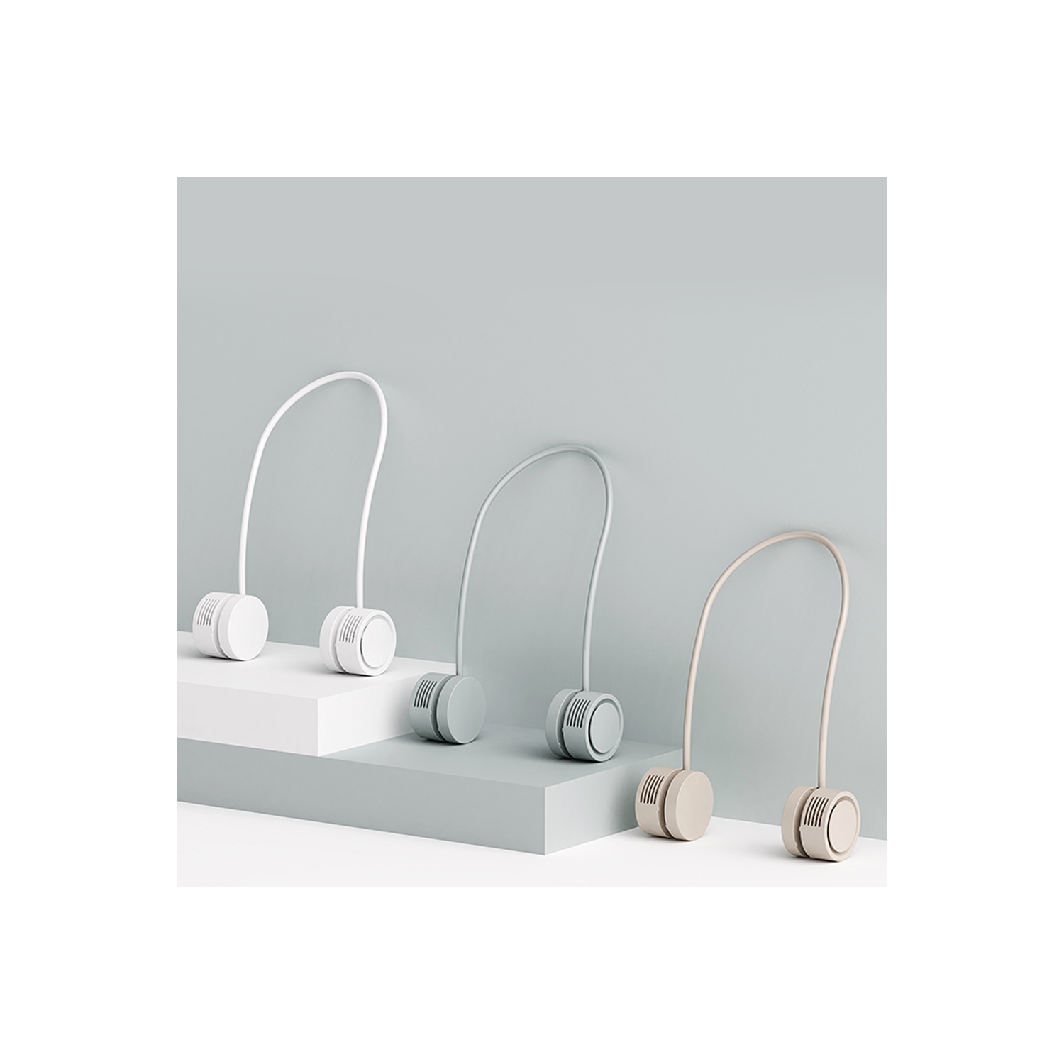 New high-value simple cooling artifact, lazy neck hanging outdoor portable small fan, neck cooler fan