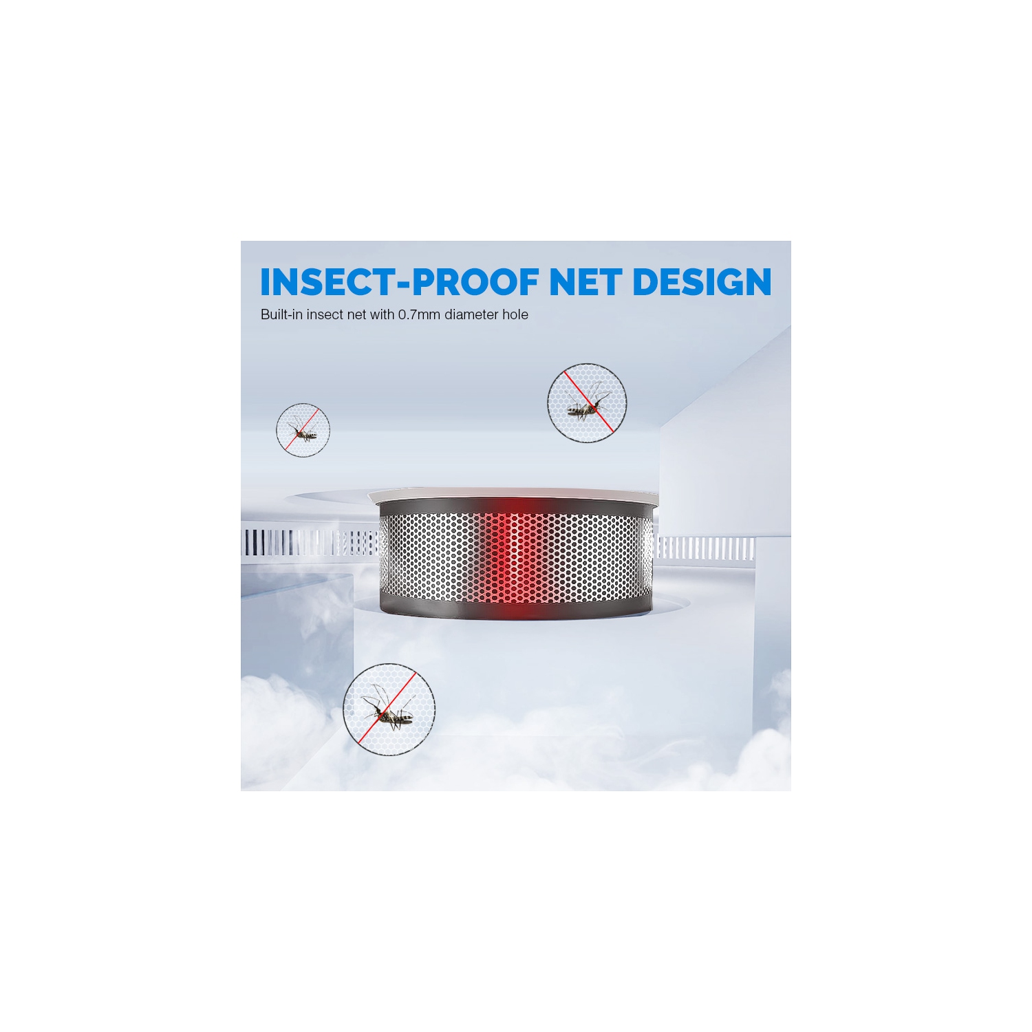 Vertical smoke alarm, fire smoke detection, home induction drip alarm, safety smoke detector