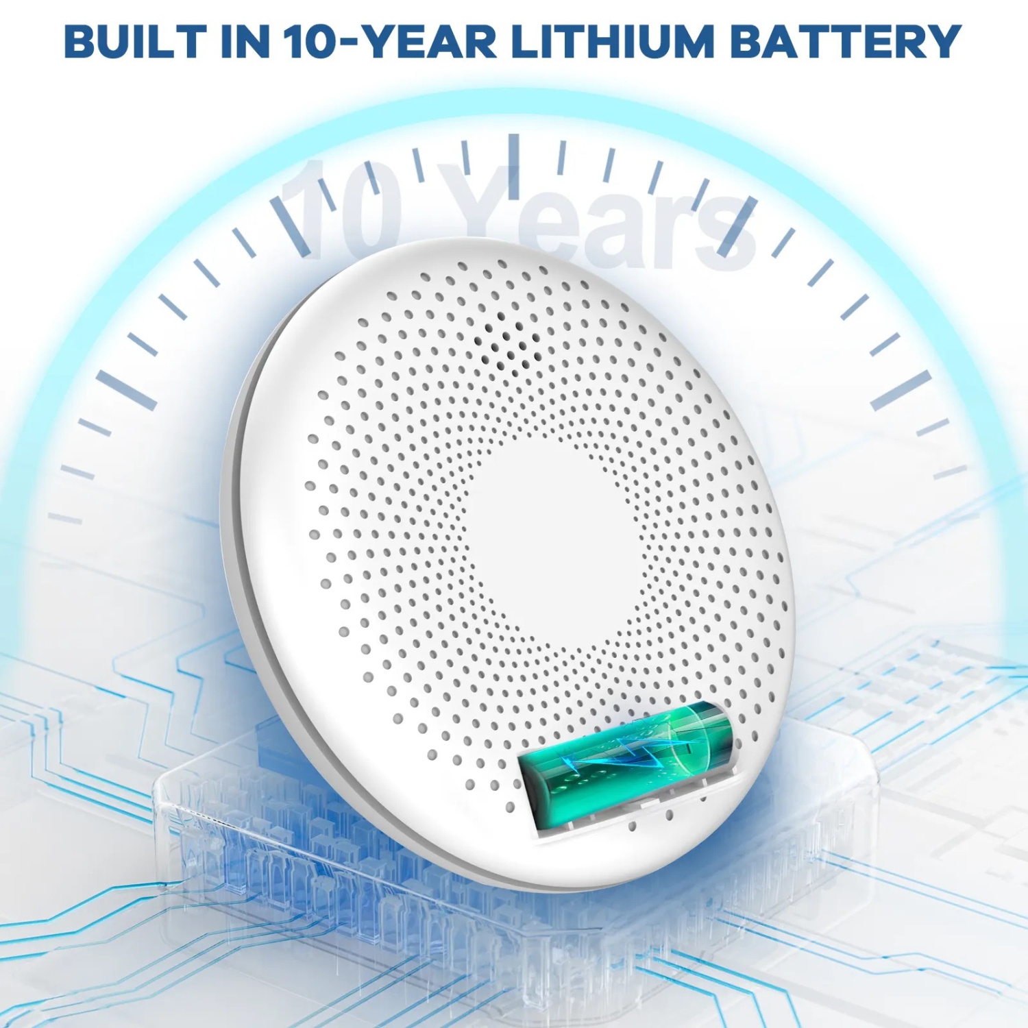 Détecteur de fumée et de monoxyde de carbone intelligent 2-en-1 pour la sécurité incendie à domicile