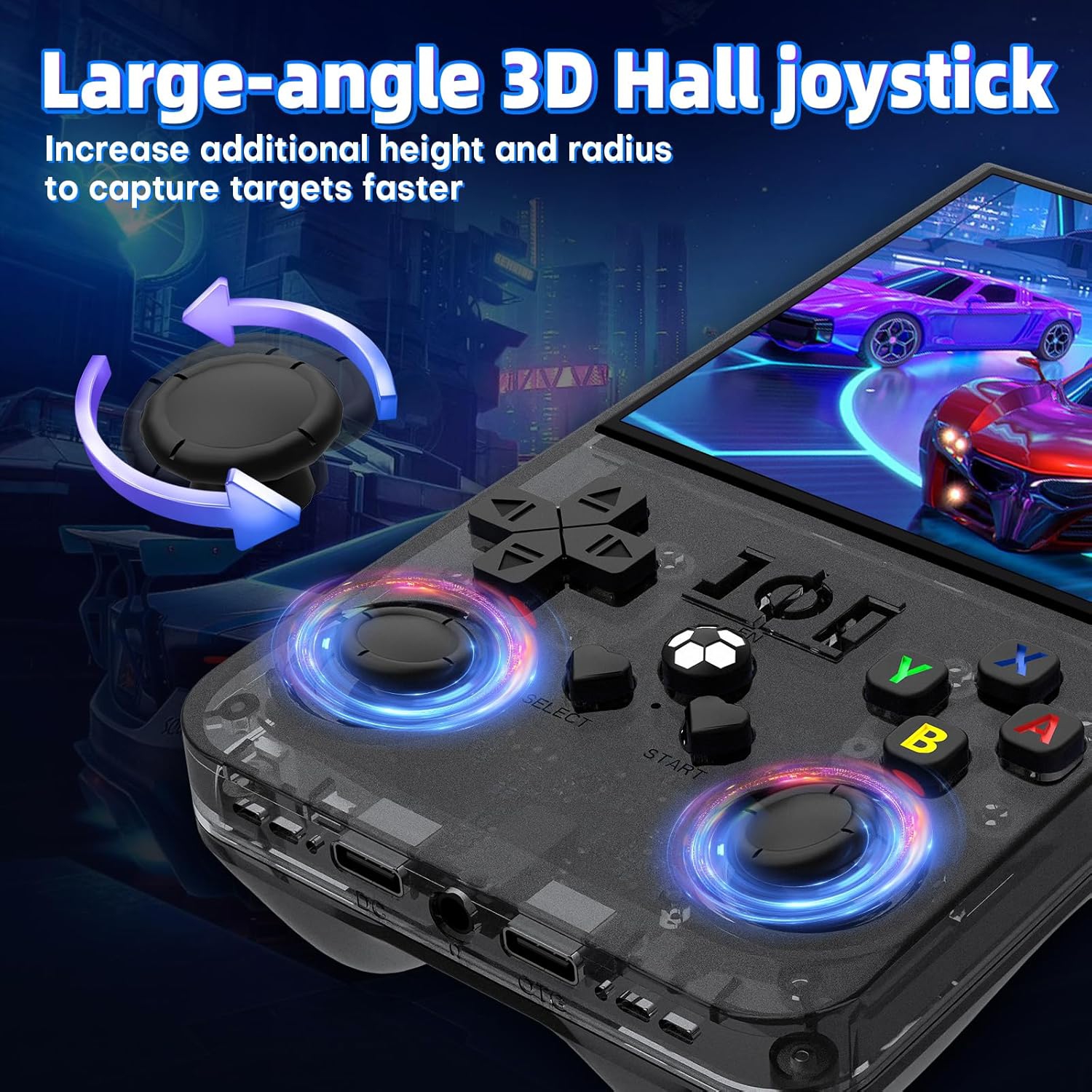 R36 Max Retro Handheld Game Console, 128G Video Game Console, Built-in 30000+ Games, 4000 mAh Rechargeable, Supports 30+ Emulators, Linux System, 4.0