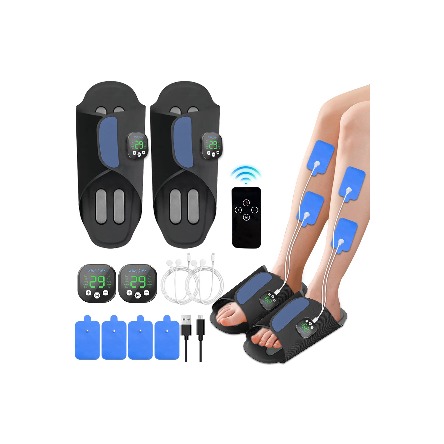 Massage Foot Pad EMS Acupoint Pulse Foot Massager Foot Meridian Massager