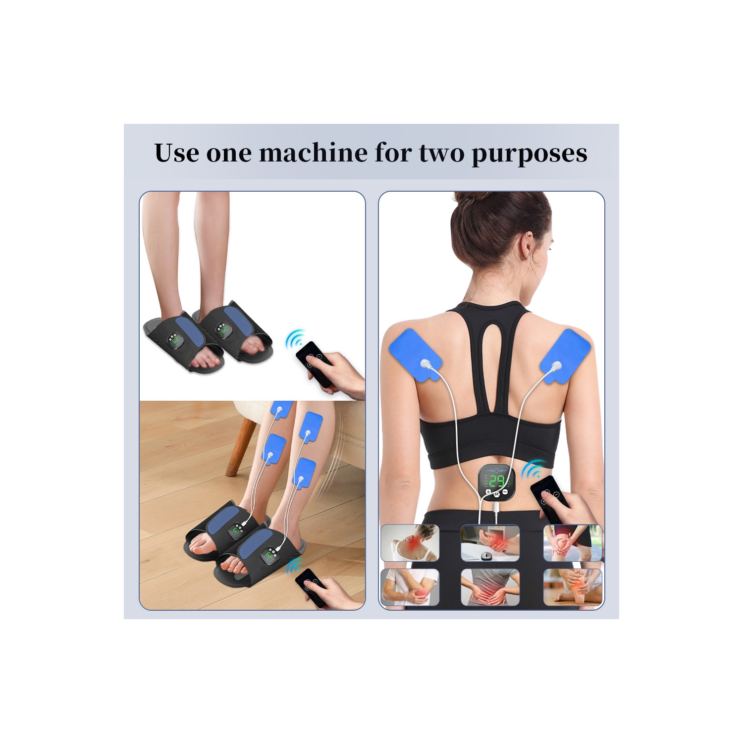 Massage Foot Pad EMS Acupoint Pulse Foot Massager Foot Meridian Massager