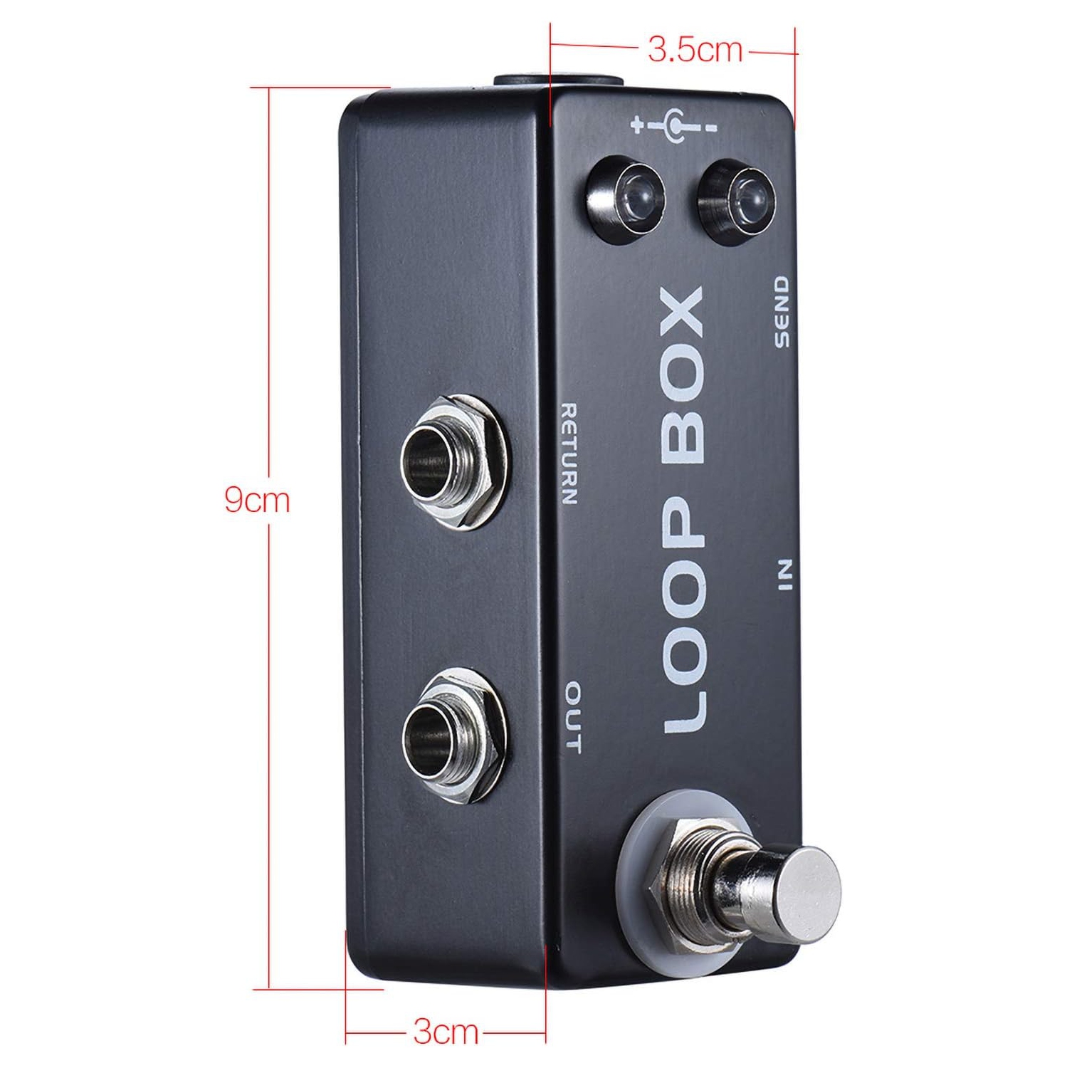 Commutateur de boucle d'instrument multifonction - commutateur de boucle d'effets/double instrument mini-boîtier en alliage de zinc