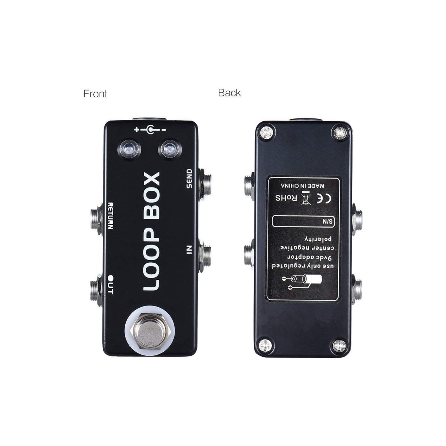 Commutateur de boucle d'instrument multifonction - commutateur de boucle d'effets/double instrument mini-boîtier en alliage de zinc