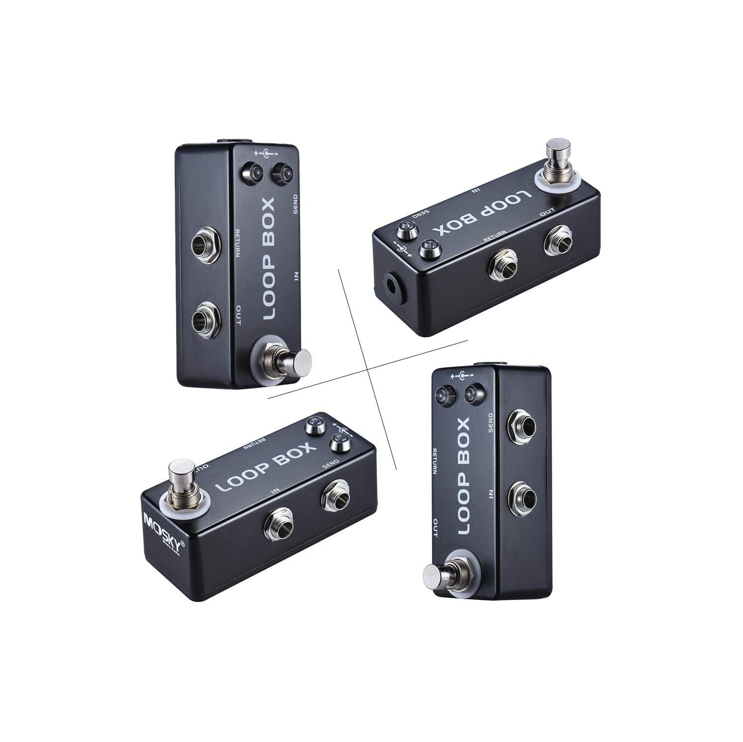 Commutateur de boucle d'instrument multifonction - commutateur de boucle d'effets/double instrument mini-boîtier en alliage de zinc