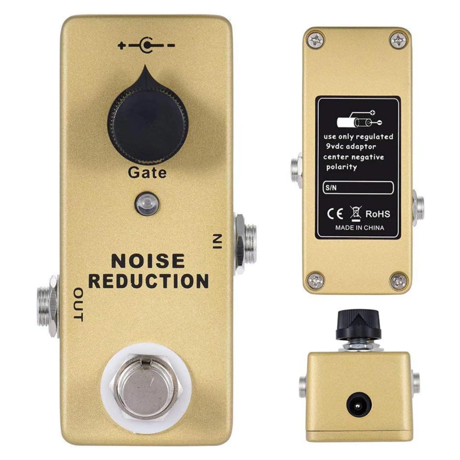 Professional noise reduction gate guitar effects pedal - 26dB efficient noise reduction True bypass design Single knob threshold adjustment
