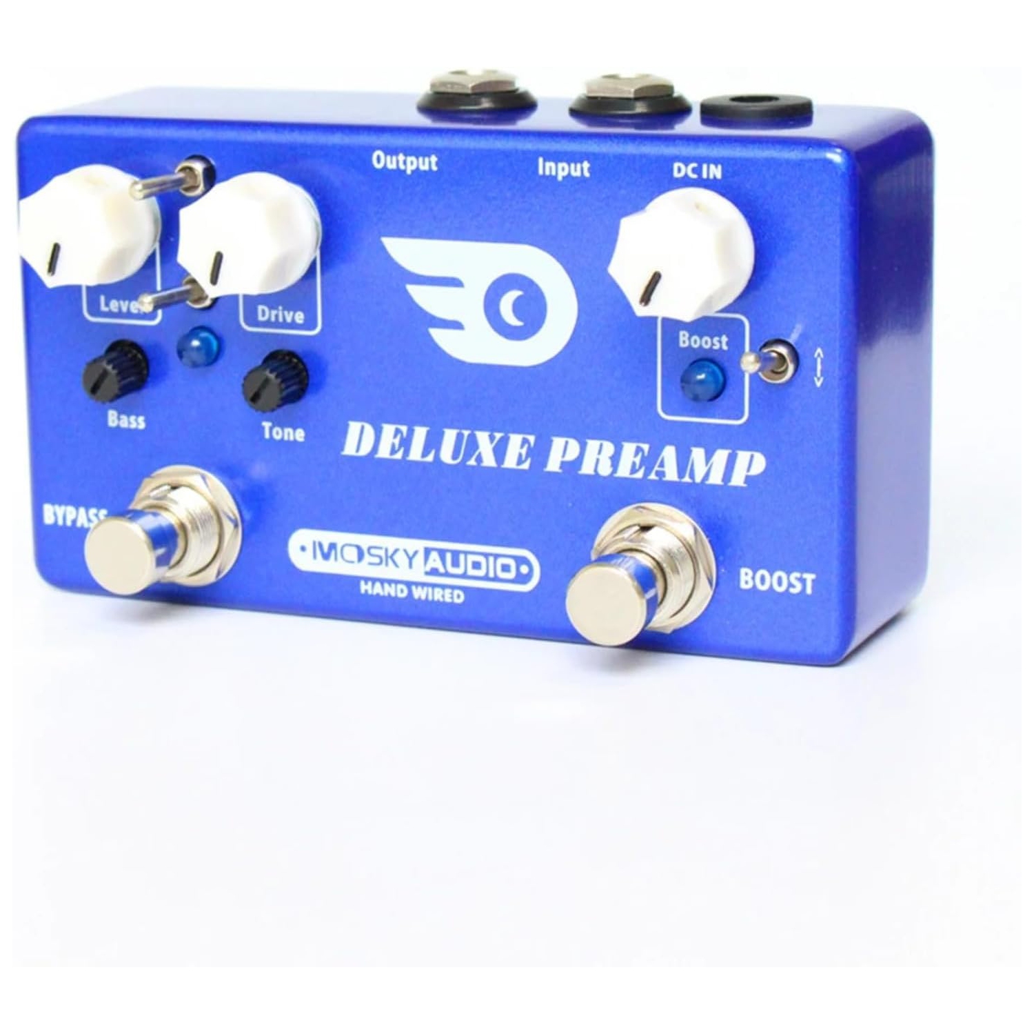 Pédale d'effets de guitare multifonction à deux canaux | Drive + Overdrive 2-en-1 | 4 modes d'overdrive | Conception True Bypass