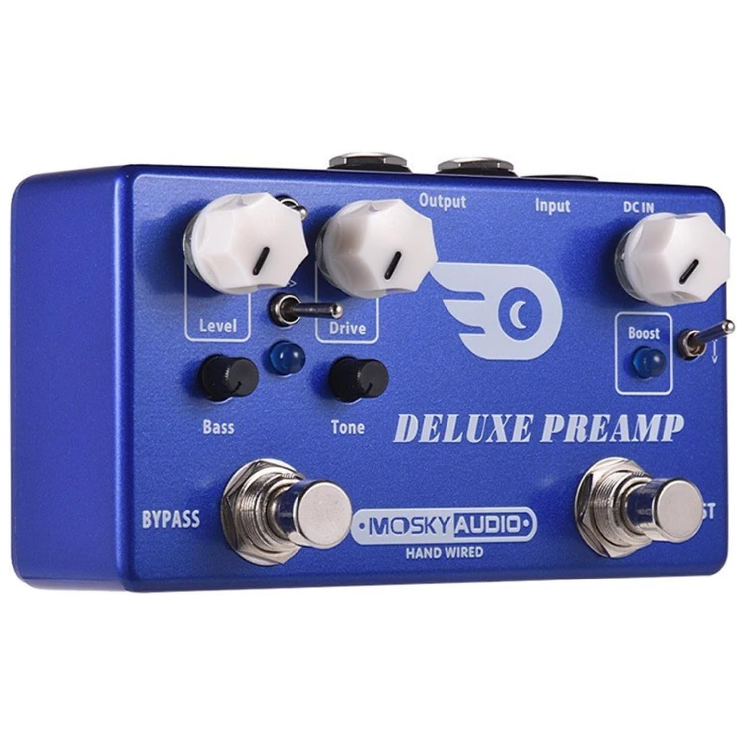 Pédale d'effets de guitare multifonction à deux canaux | Drive + Overdrive 2-en-1 | 4 modes d'overdrive | Conception True Bypass