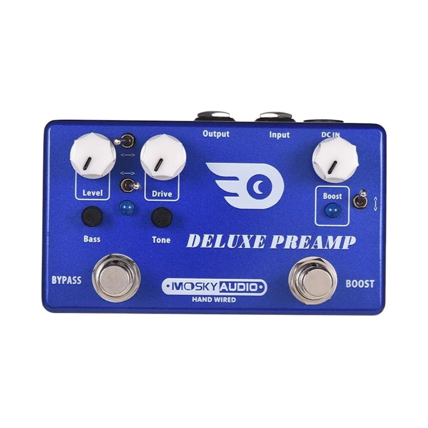Pédale d'effets de guitare multifonction à deux canaux | Drive + Overdrive 2-en-1 | 4 modes d'overdrive | Conception True Bypass
