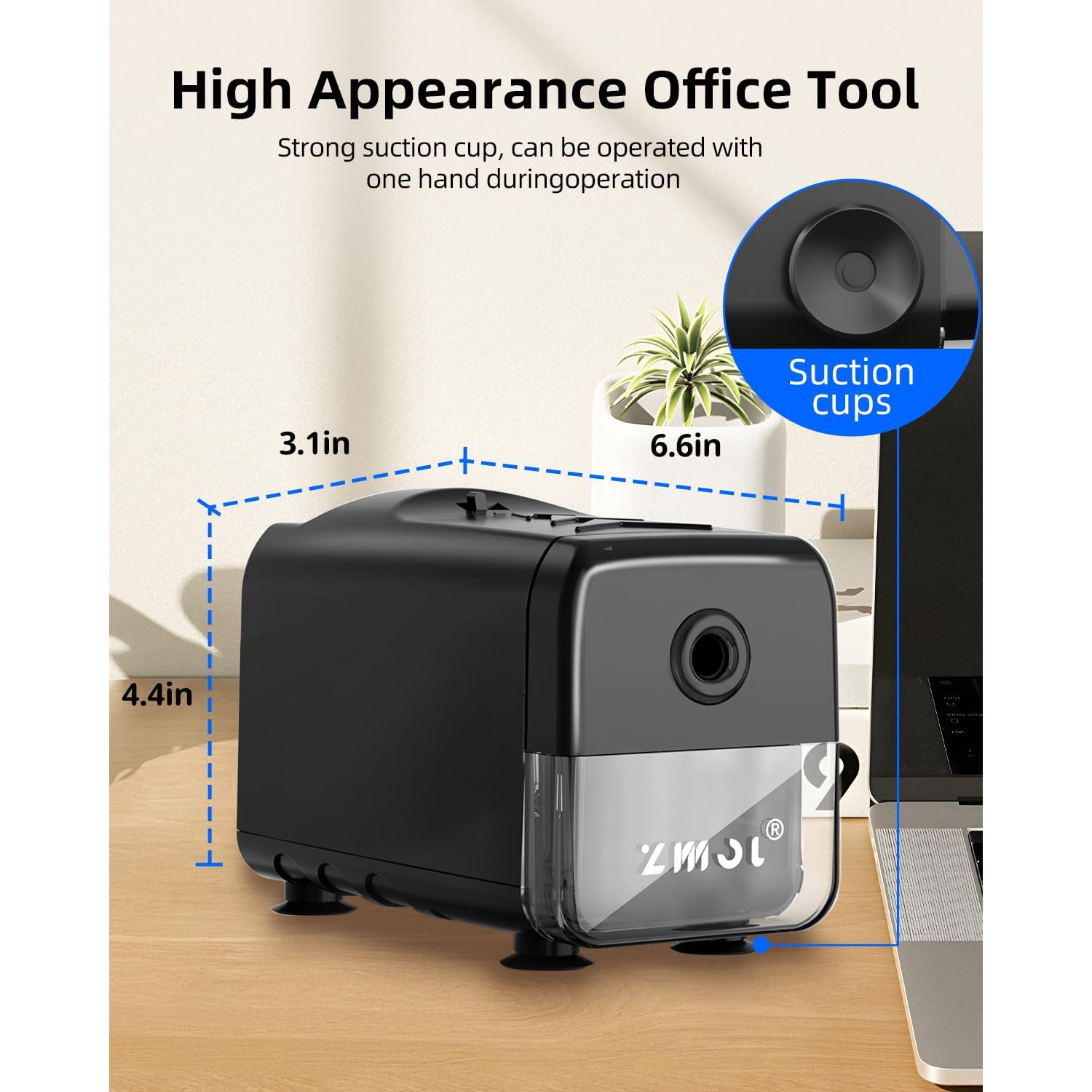 Electric Pencil Sharpener, Heavy Duty Classroom Sharpener for Colored Pencils, Auto Stop/3 Modes Optional/Super Sharp and Fast