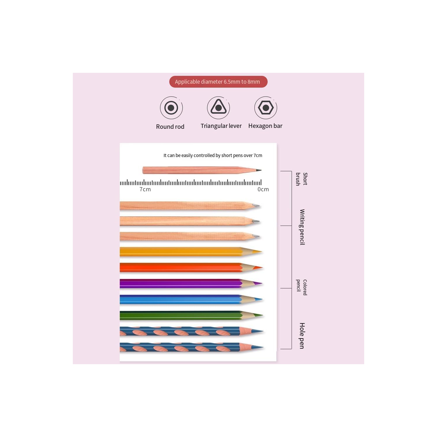 Electric Pencil Sharpener, Fully Automatic Pencil Sharpener, Rechargeable Pencil Sharpener for 0.255-0.315 Inch Colored Pencils - Light Apricot