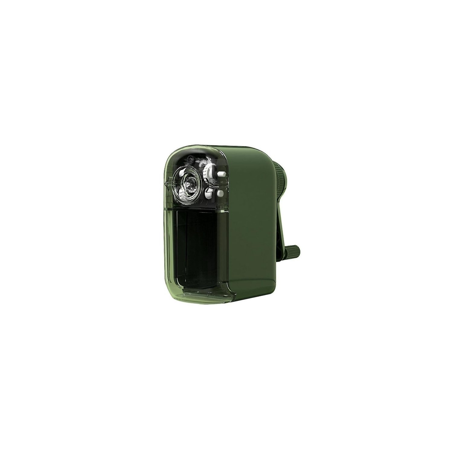 Manual pencil sharpener for art students, 5-speed hand-cranked pencil sharpener for sketching - green