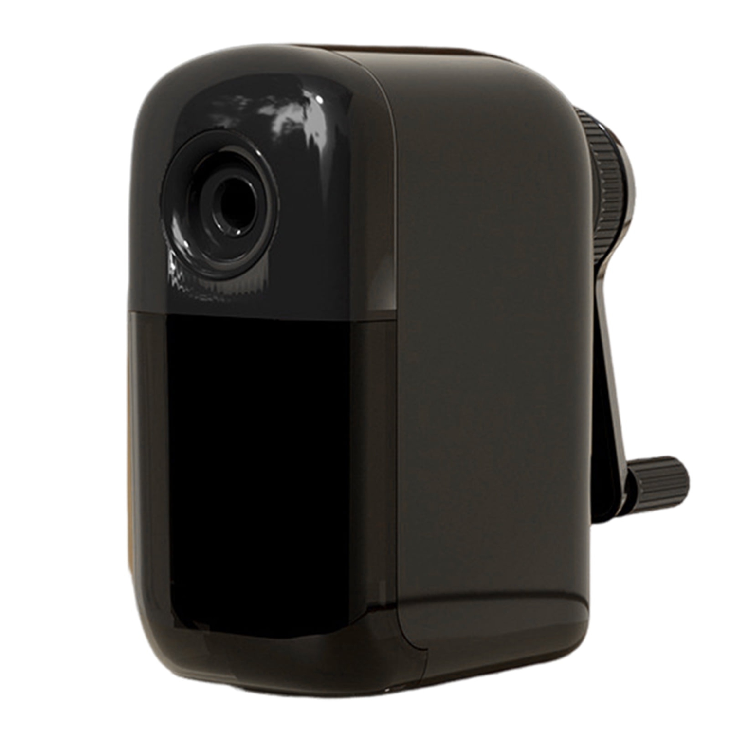Manual pencil sharpener for art students, 5-speed hand-cranked pencil sharpener for sketching - black