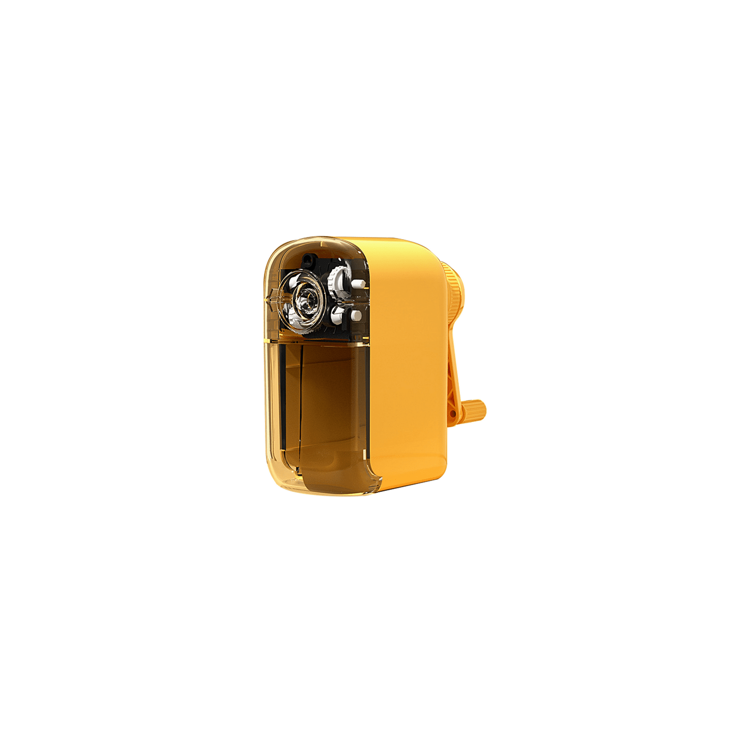 Manual pencil sharpener for art students, 5-speed hand-cranked pencil sharpener for sketching - yellow