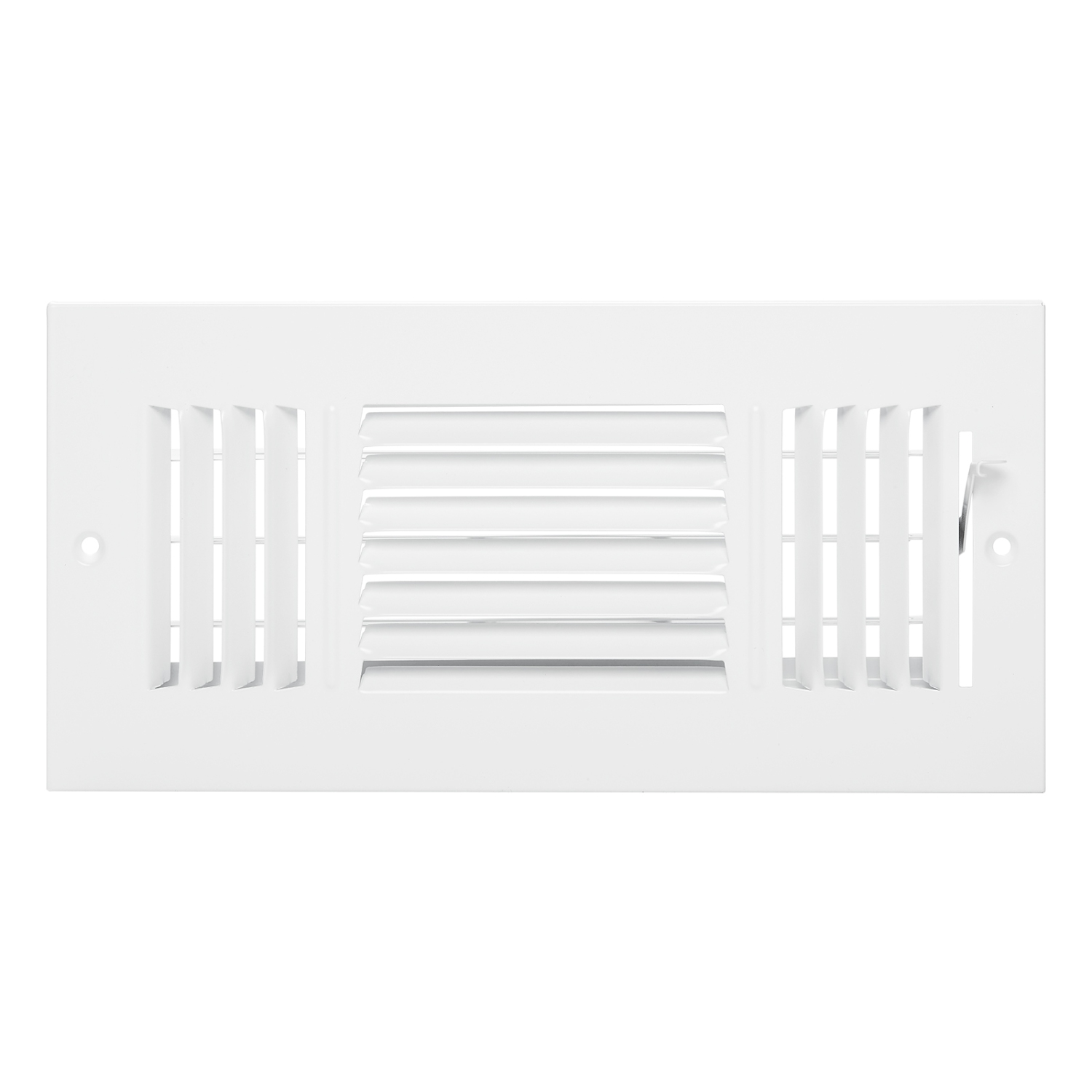 Registres de plancher VEVOR de 4 x 10&nbsp;po, 6 évents de plancher, grilles de ventilation en fer à 3 directions pour la maison, déflecteur