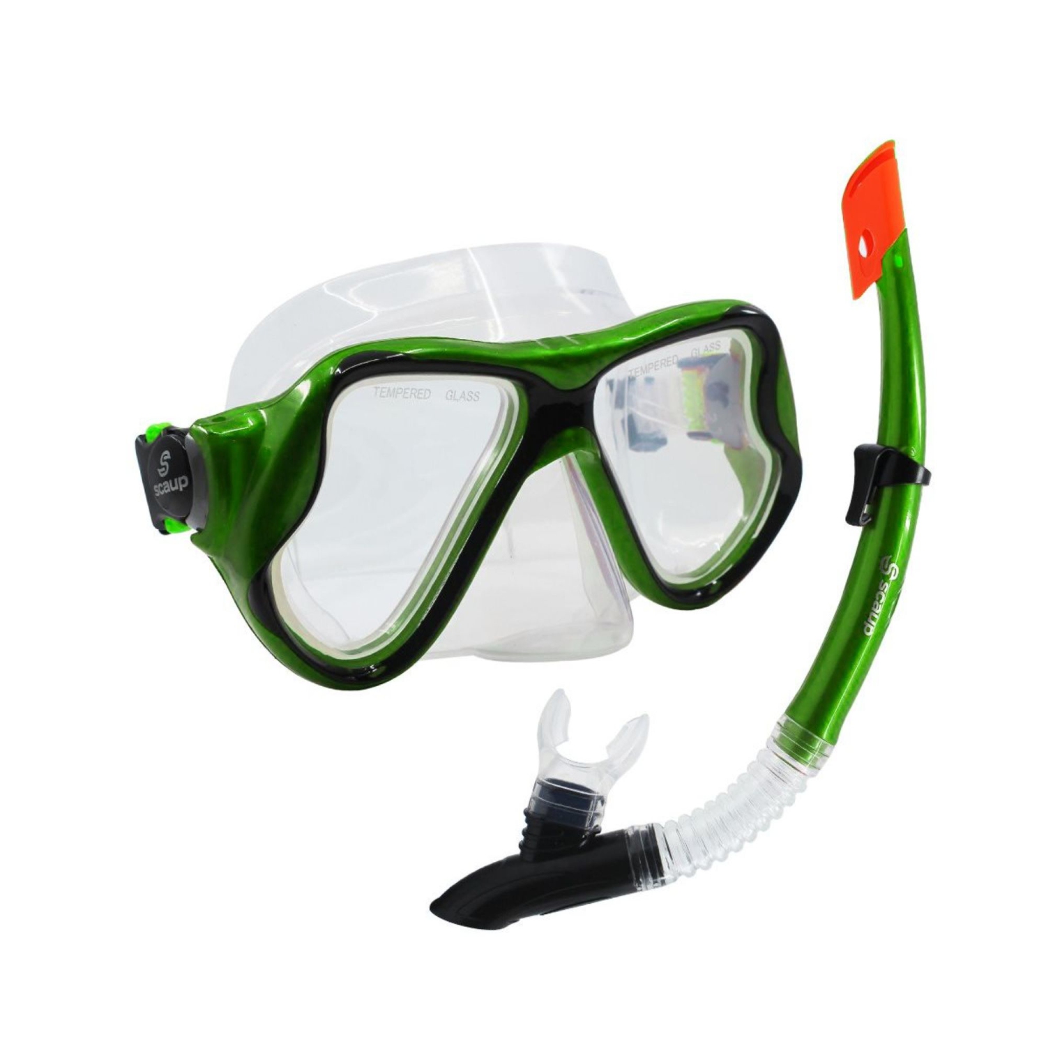 SCAUP Holguin Pro Snorkeling Set - Diving Mask and Dry-Top Snorkel Kit, for Adults