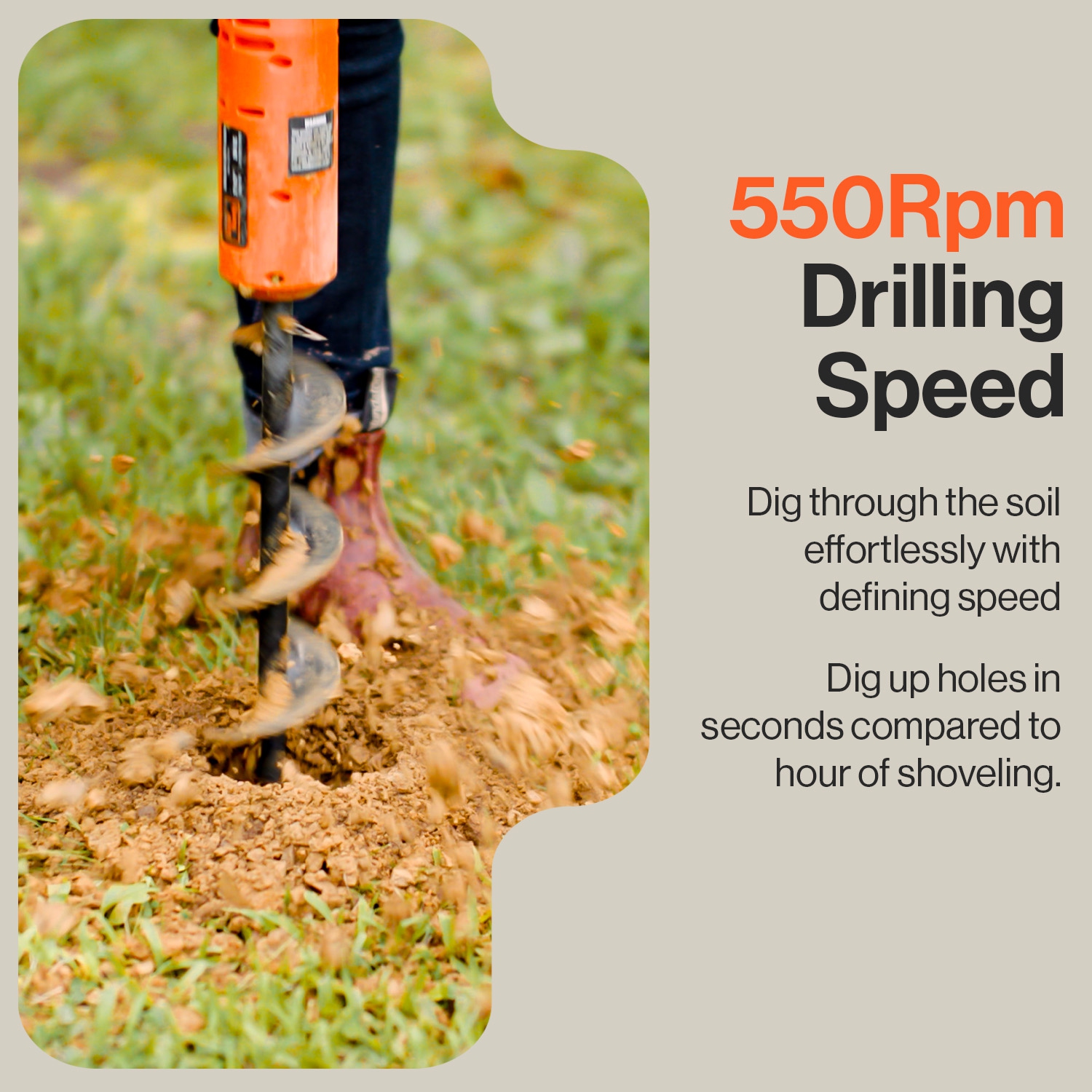 SuperHandy Earth Auger Electric Power Head